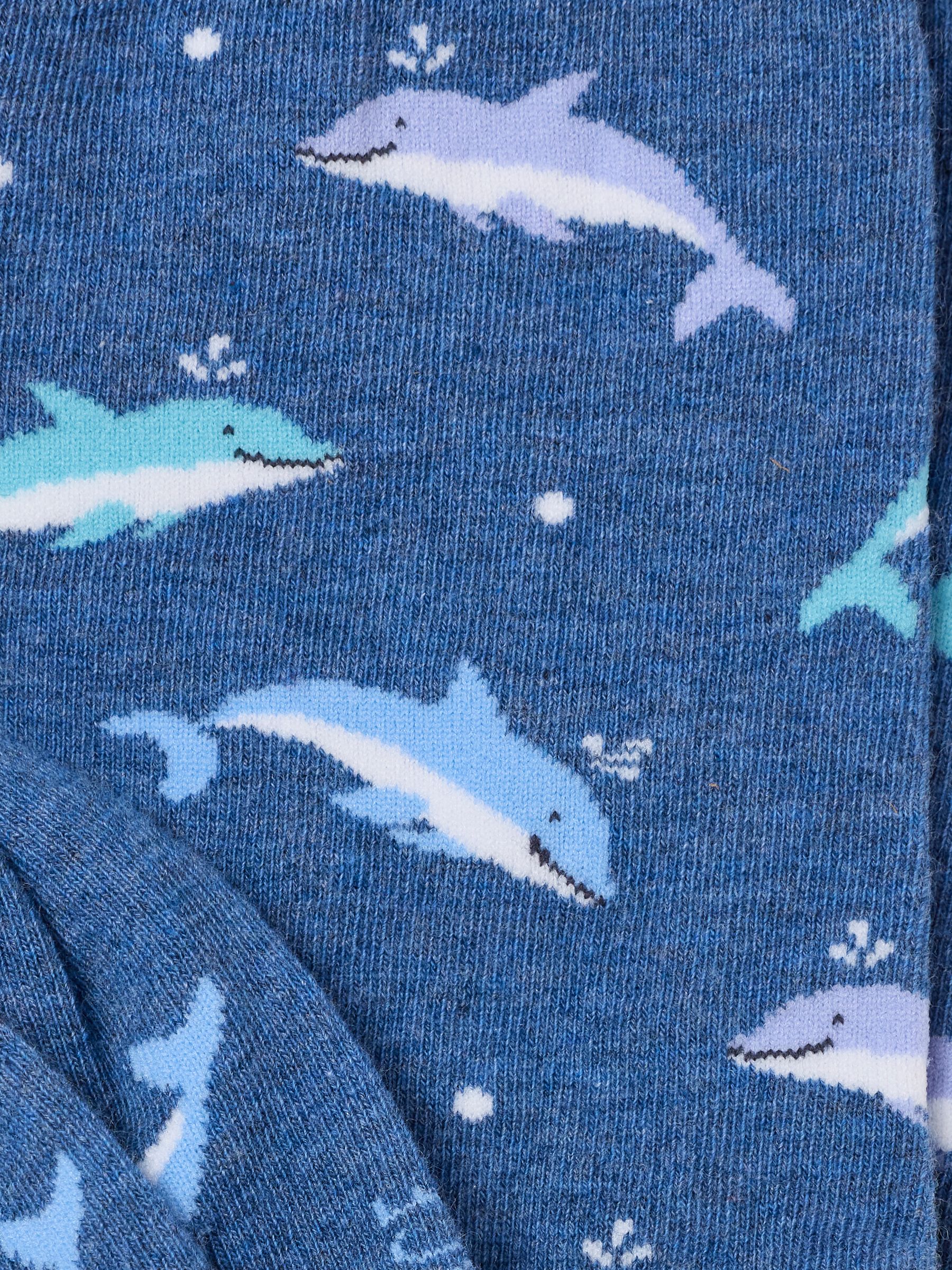 Navy Dolphin Socks - Image 2 of 2 Navy Dolphin Socks - Image 2 of 2