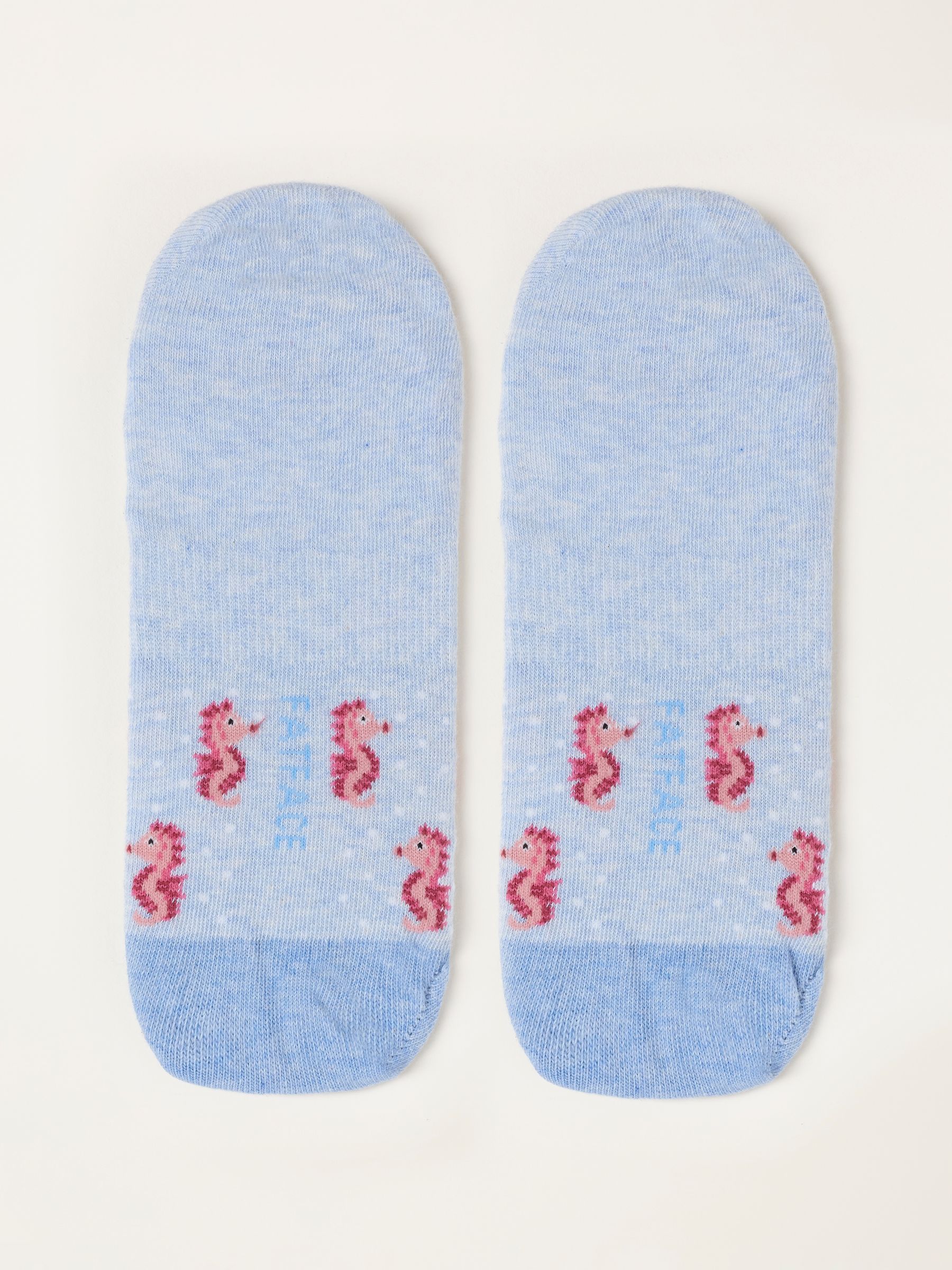 Light Blue Seahorse Footsie Socks - Image 2 of 2