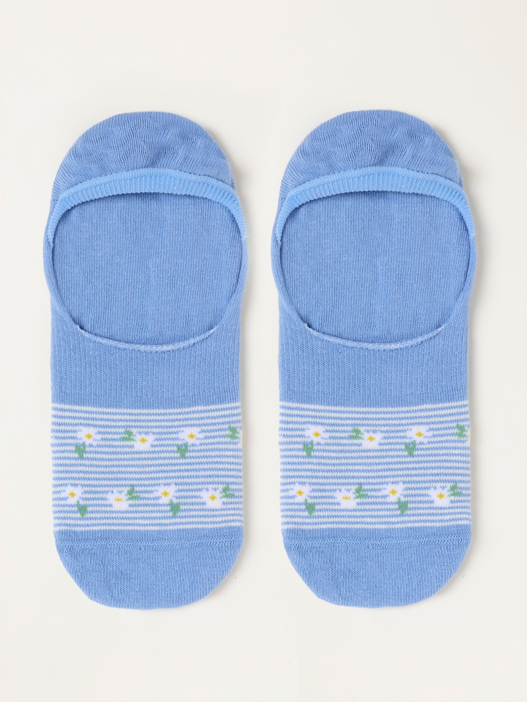 Blue Floral Footsie - Image 1 of 2