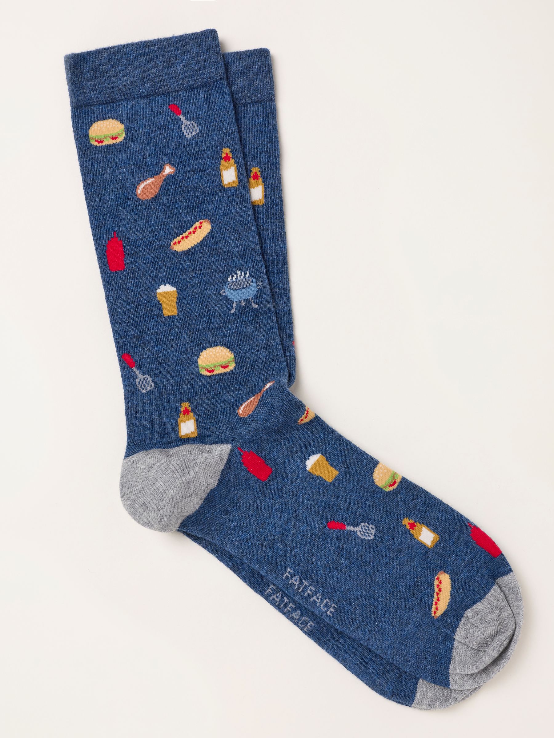 Navy BBQ Socks - Image 1 of 2