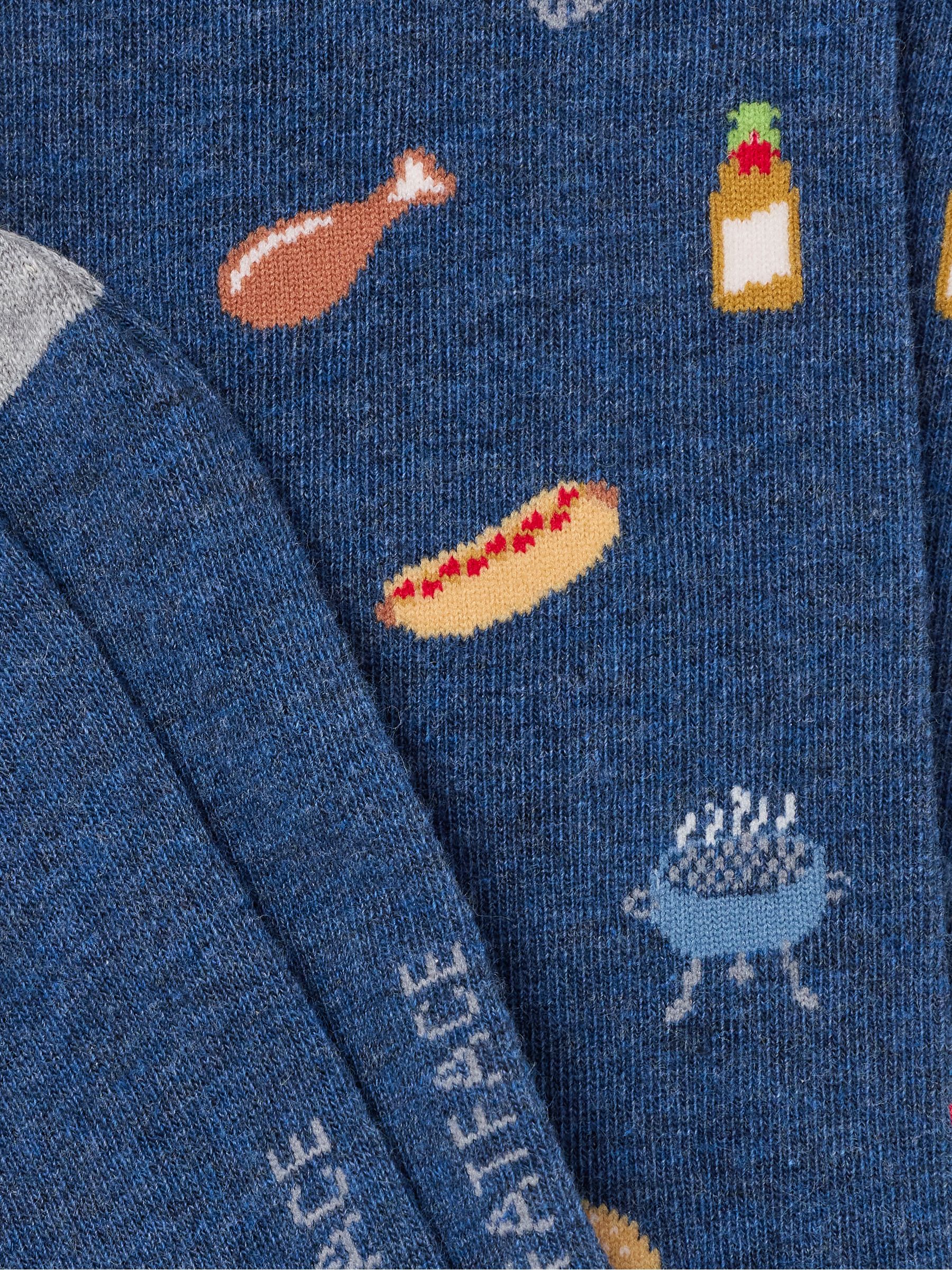 Navy BBQ Socks - Image 2 of 2 Navy BBQ Socks - Image 2 of 2