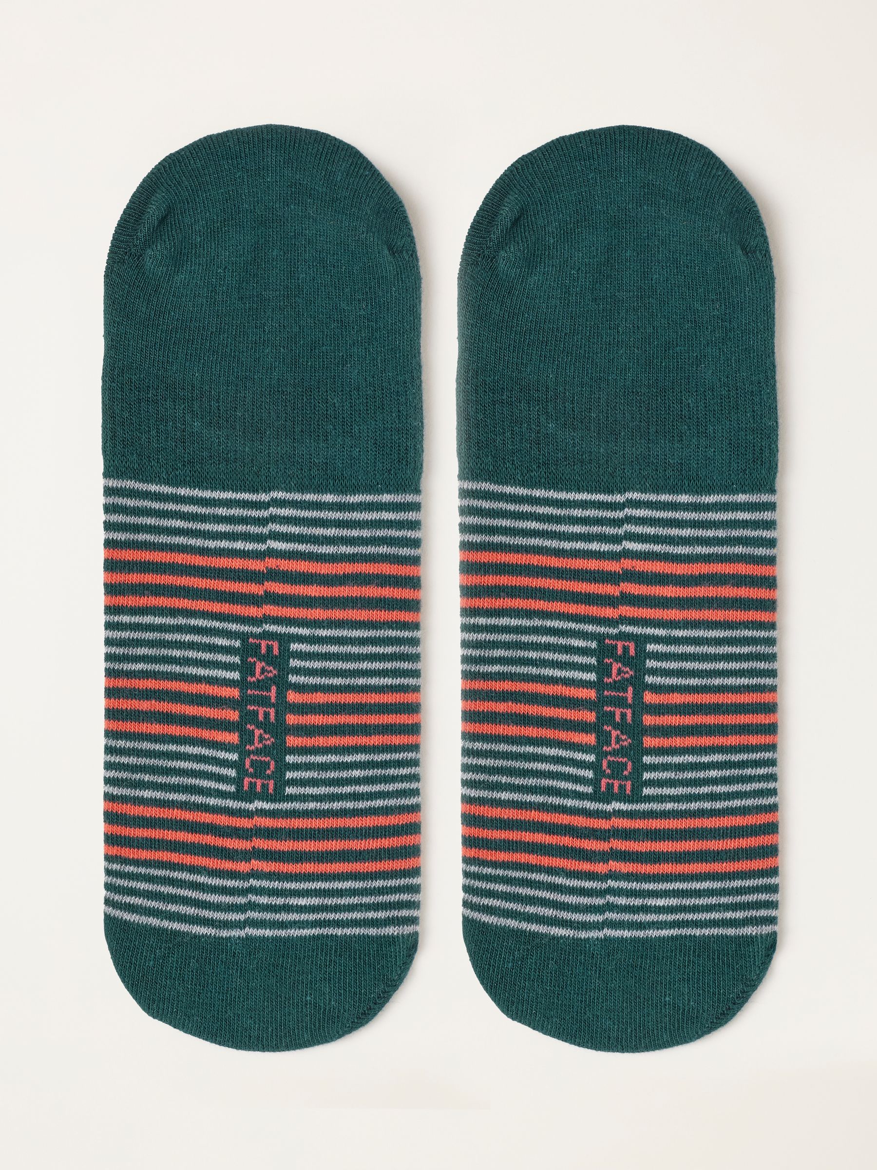 Green Stripe Footsie Socks - Image 2 of 2