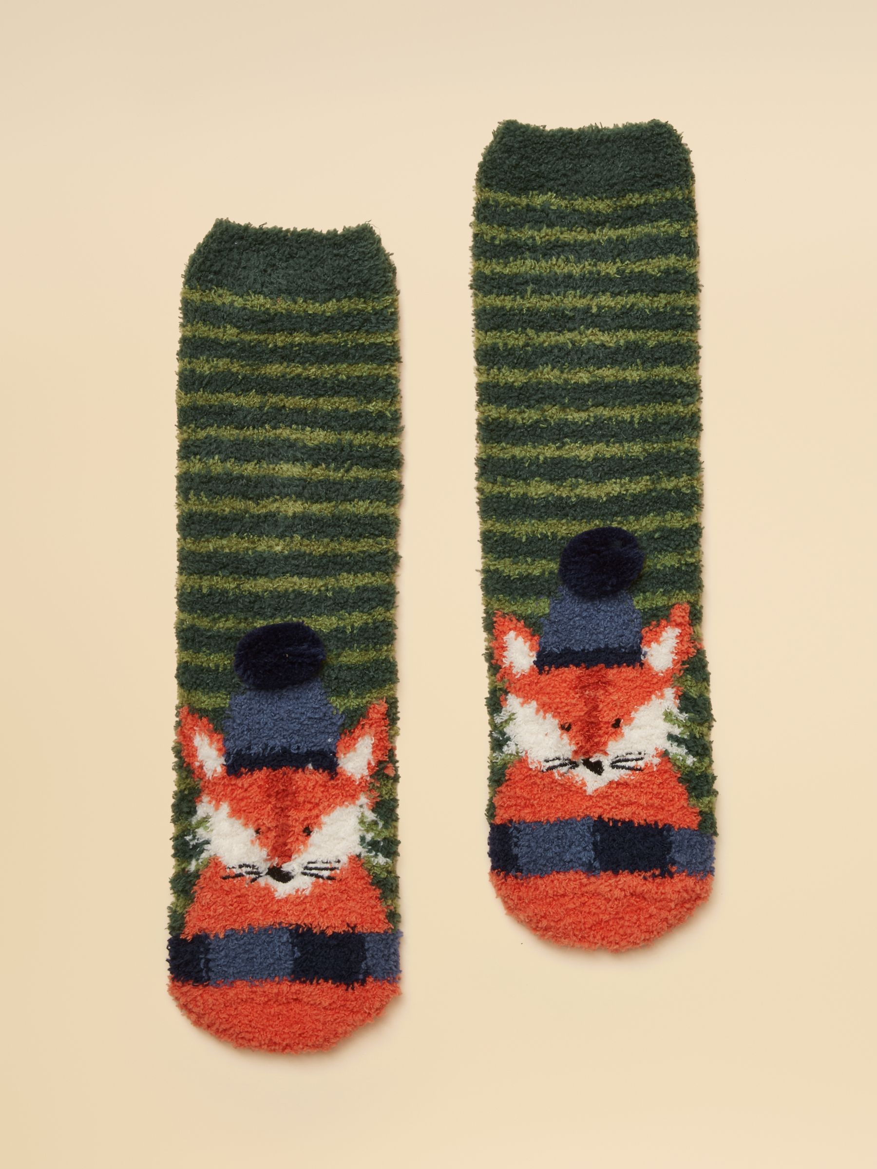Kids Fluffy Fox Socks - Image 1 of 3