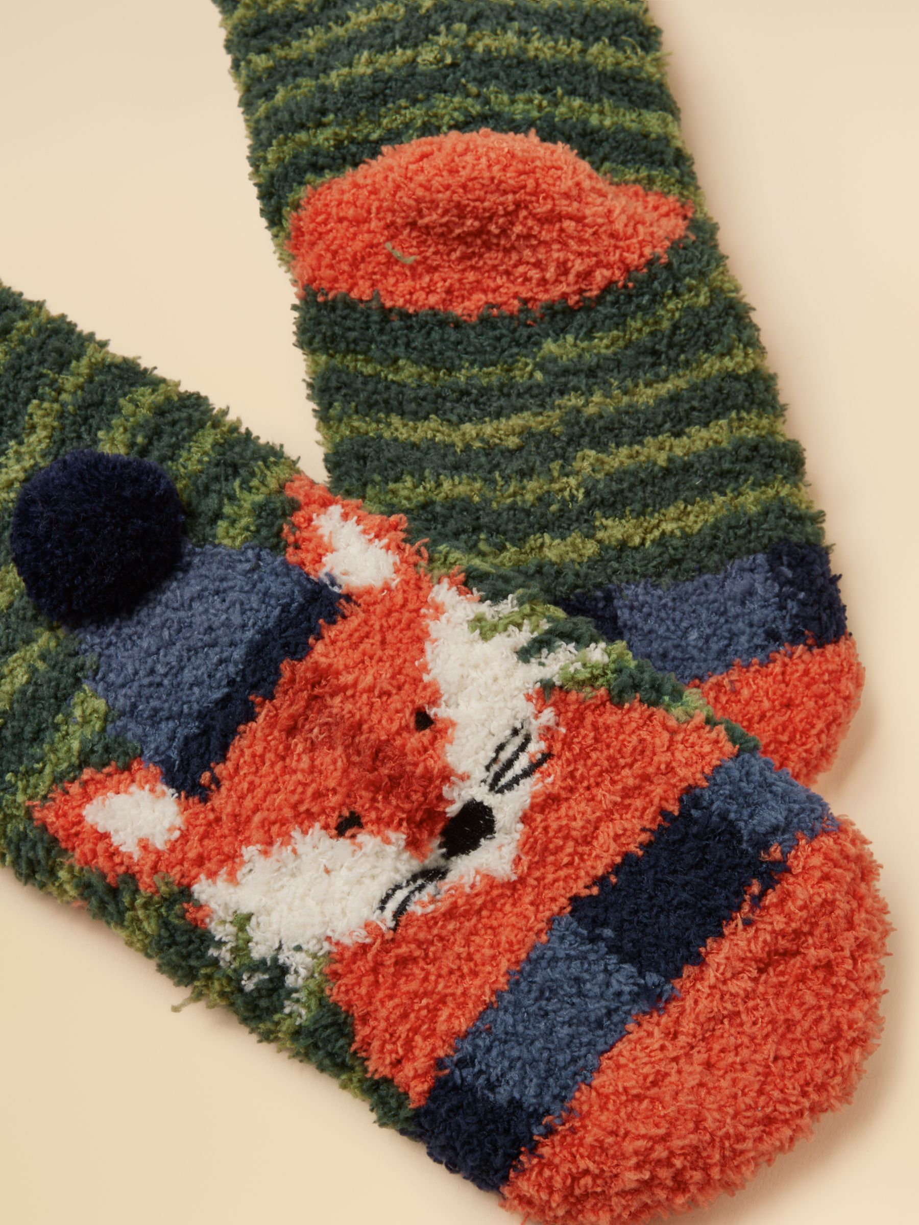 Kids Fluffy Fox Socks - Image 2 of 3 Kids Fluffy Fox Socks - Image 2 of 3