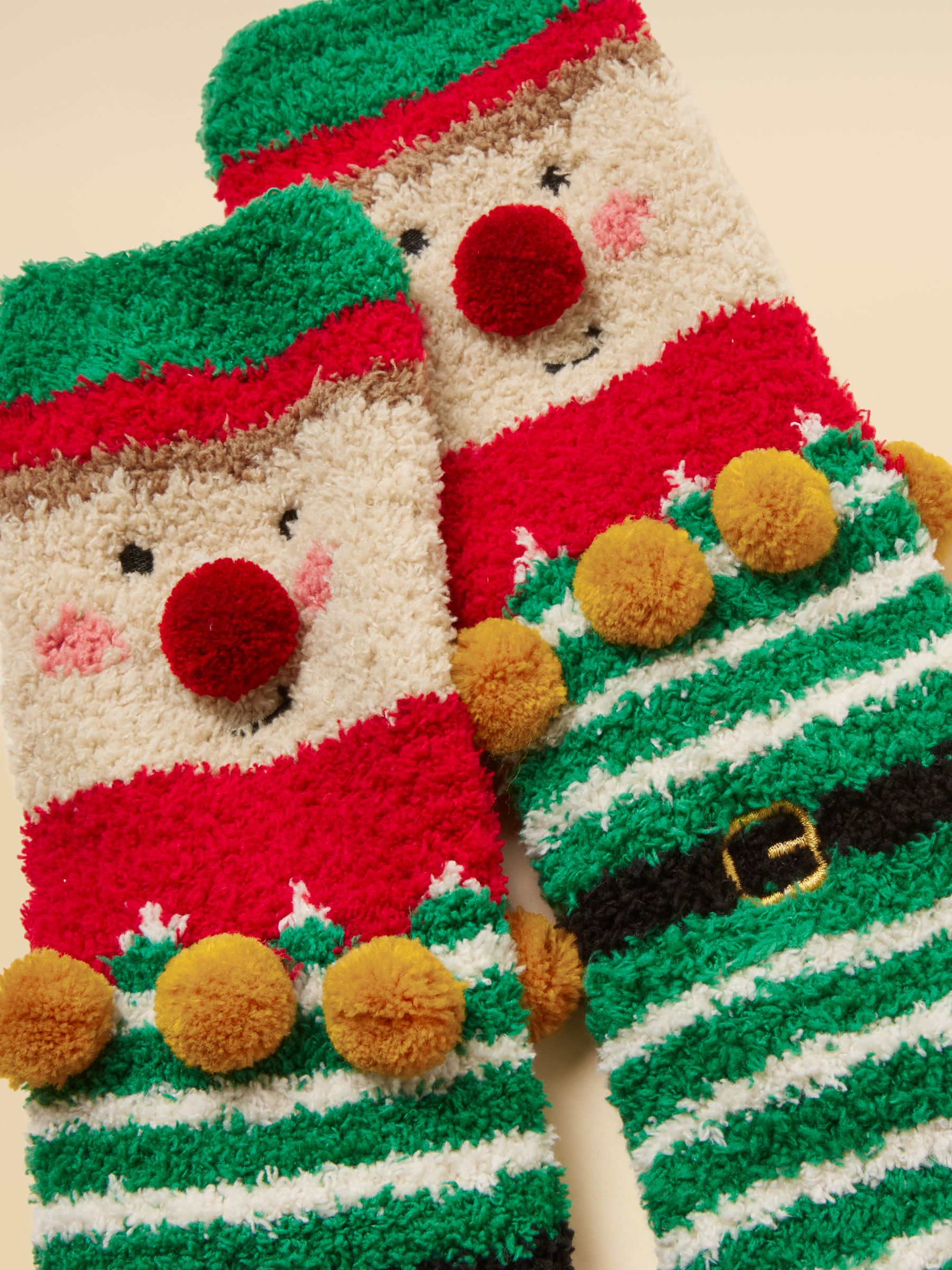 Kids' Fluffy Elf Socks - Image 2 of 3