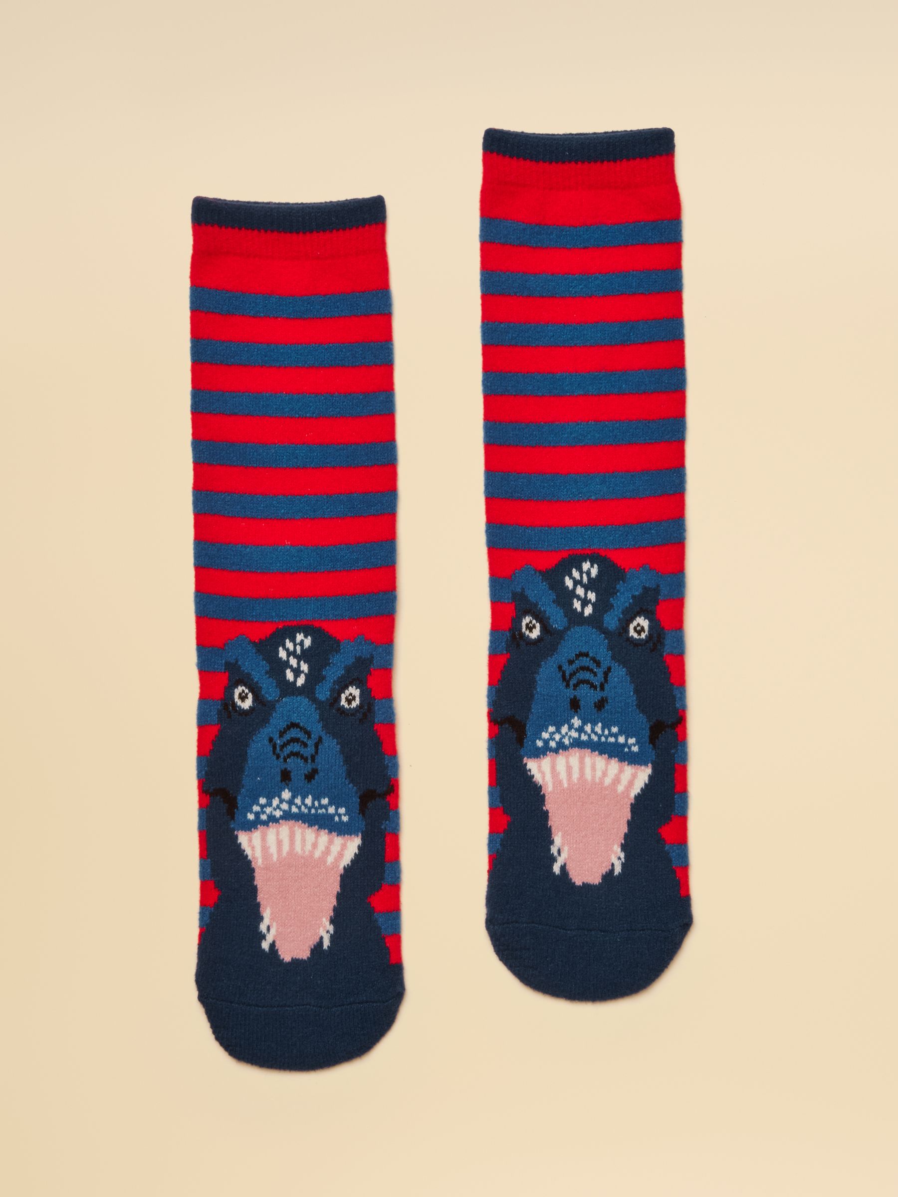 Kids' Cosy Blue Dino Socks - Image 1 of 3 Kids' Cosy Blue Dino Socks - Image 1 of 3