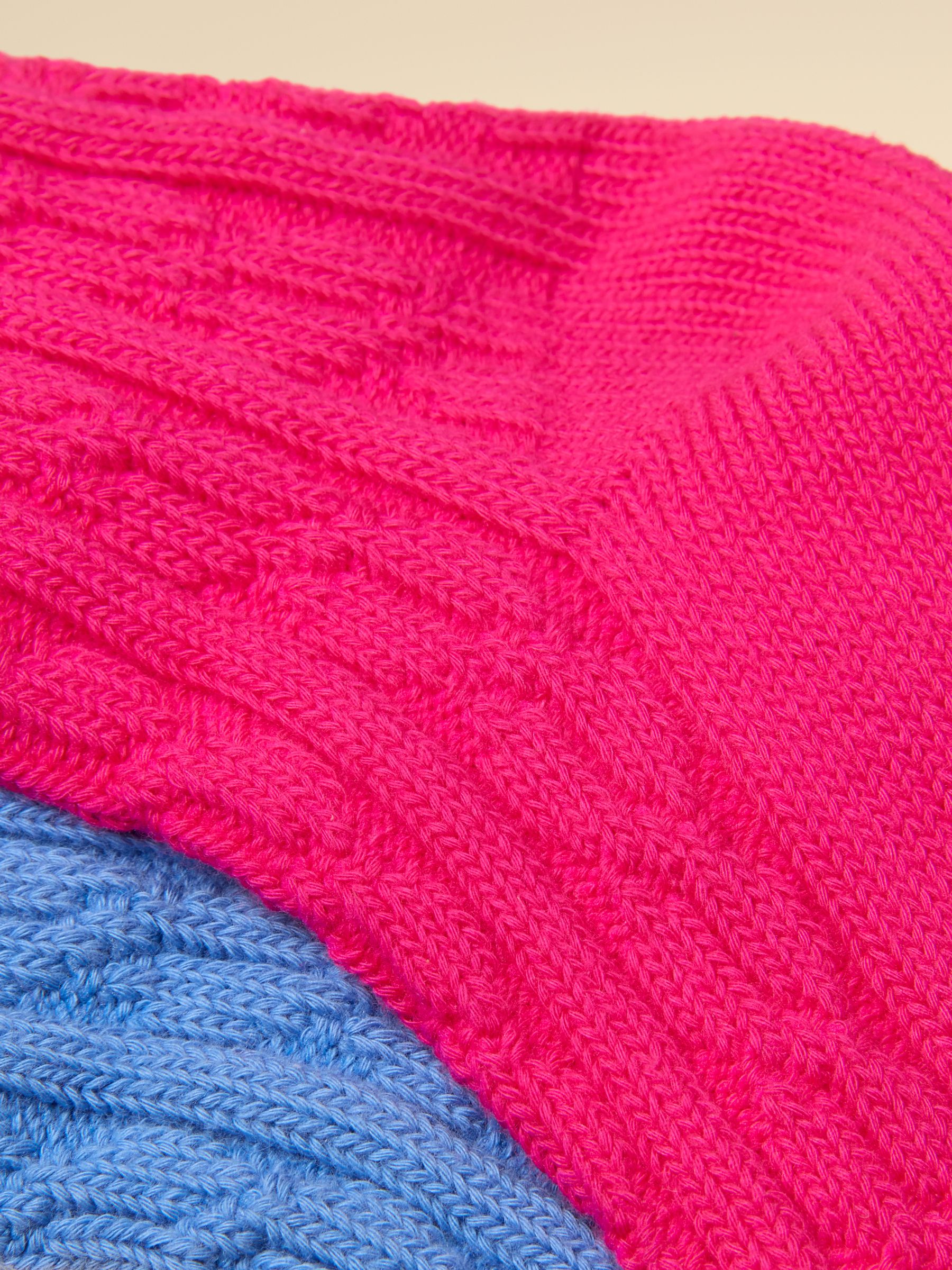 Kids' Cable Pink & Blue 2 Pack Socks - Image 3 of 3 Kids' Cable Pink & Blue 2 Pack Socks - Image 3 of 3