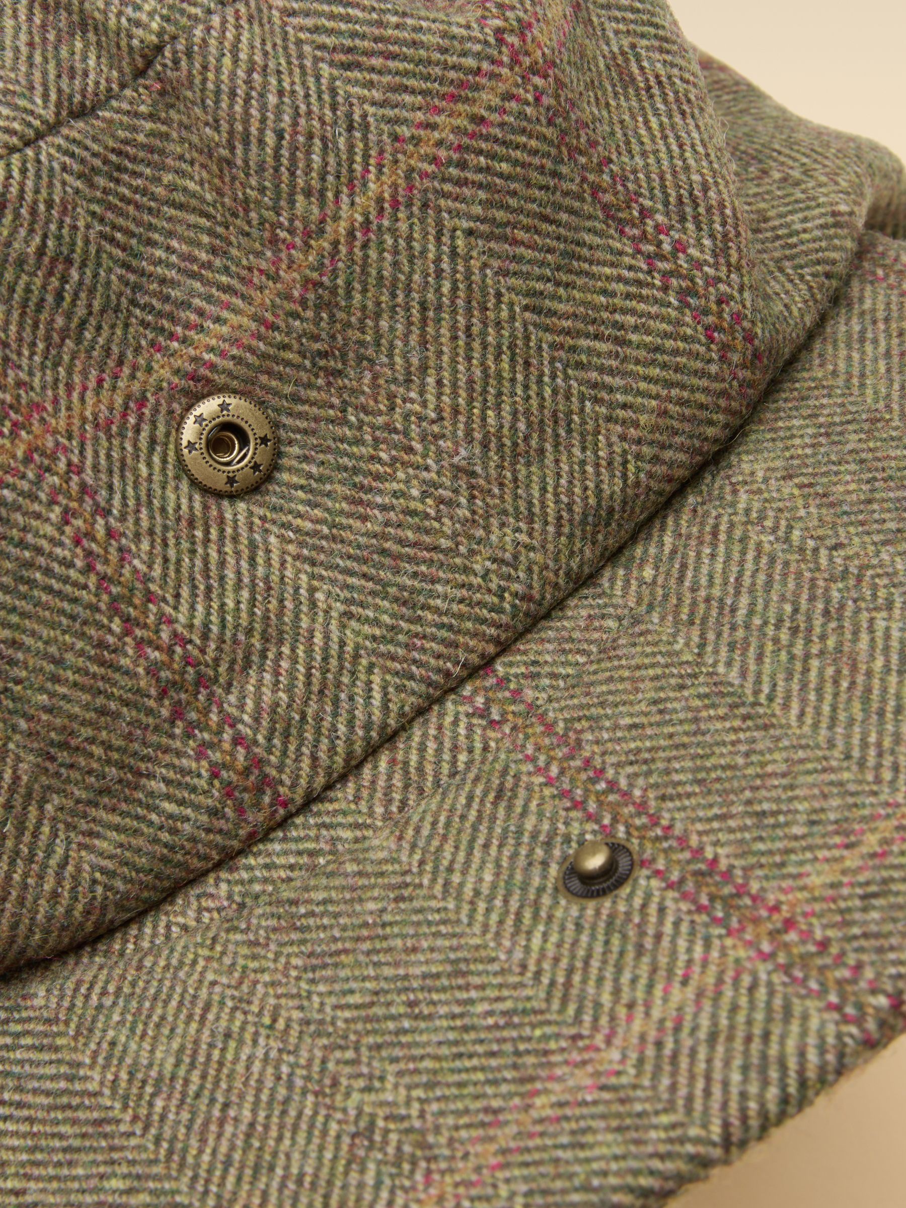 Ashby Green Tweed Flat Cap - Image 8 of 8