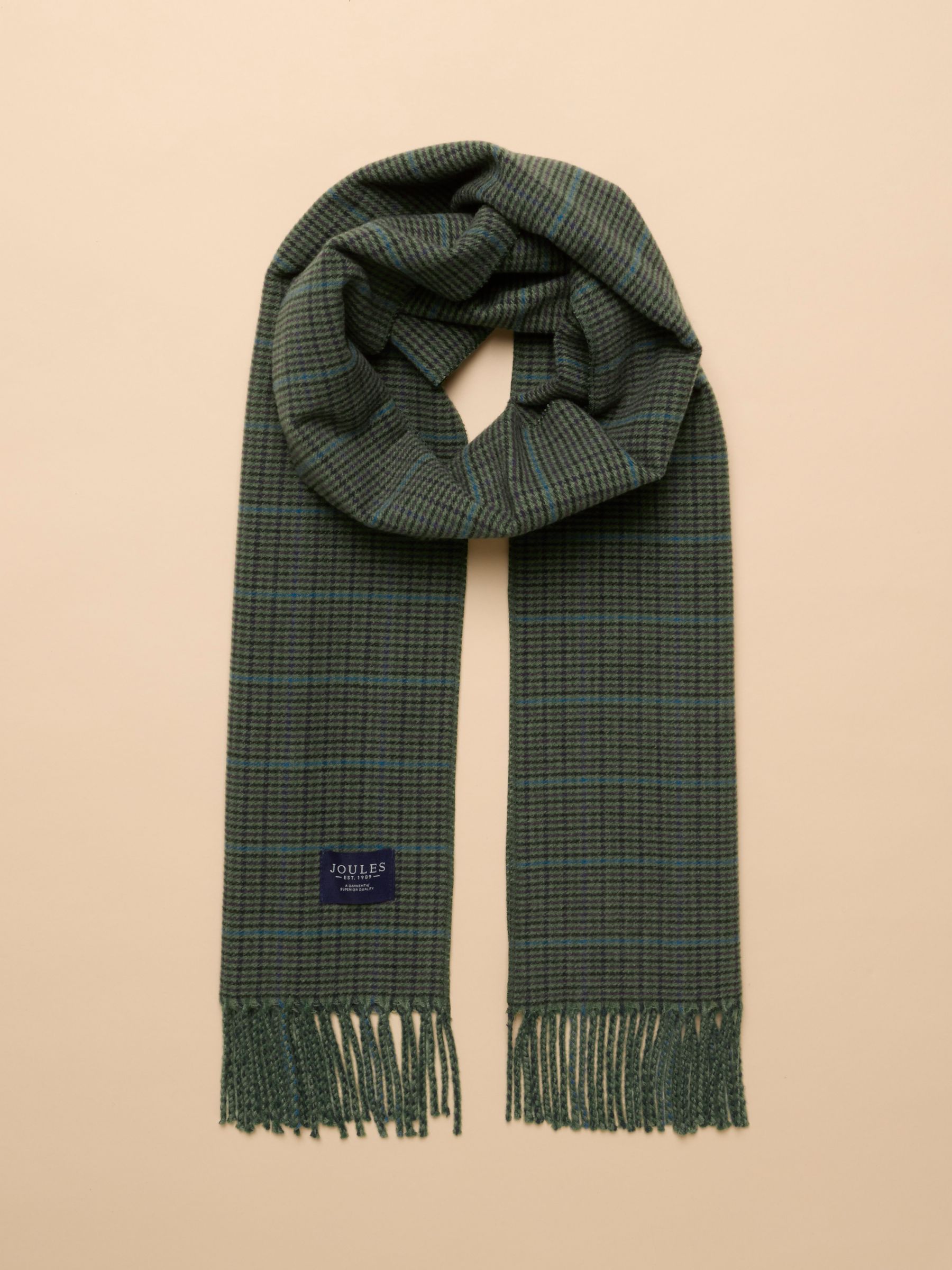 Langtree Blue & Green Gingham Scarf - Image 1 of 6