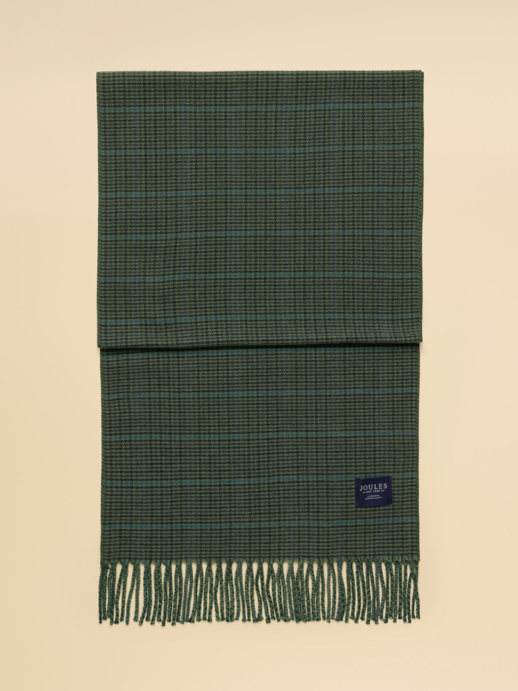 Langtree Blue & Green Gingham Scarf - Image 5 of 6