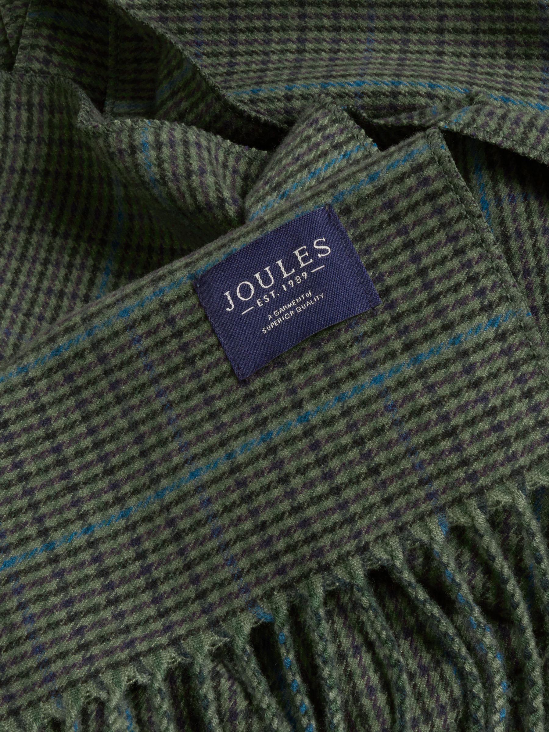 Langtree Blue & Green Gingham Scarf - Image 6 of 6