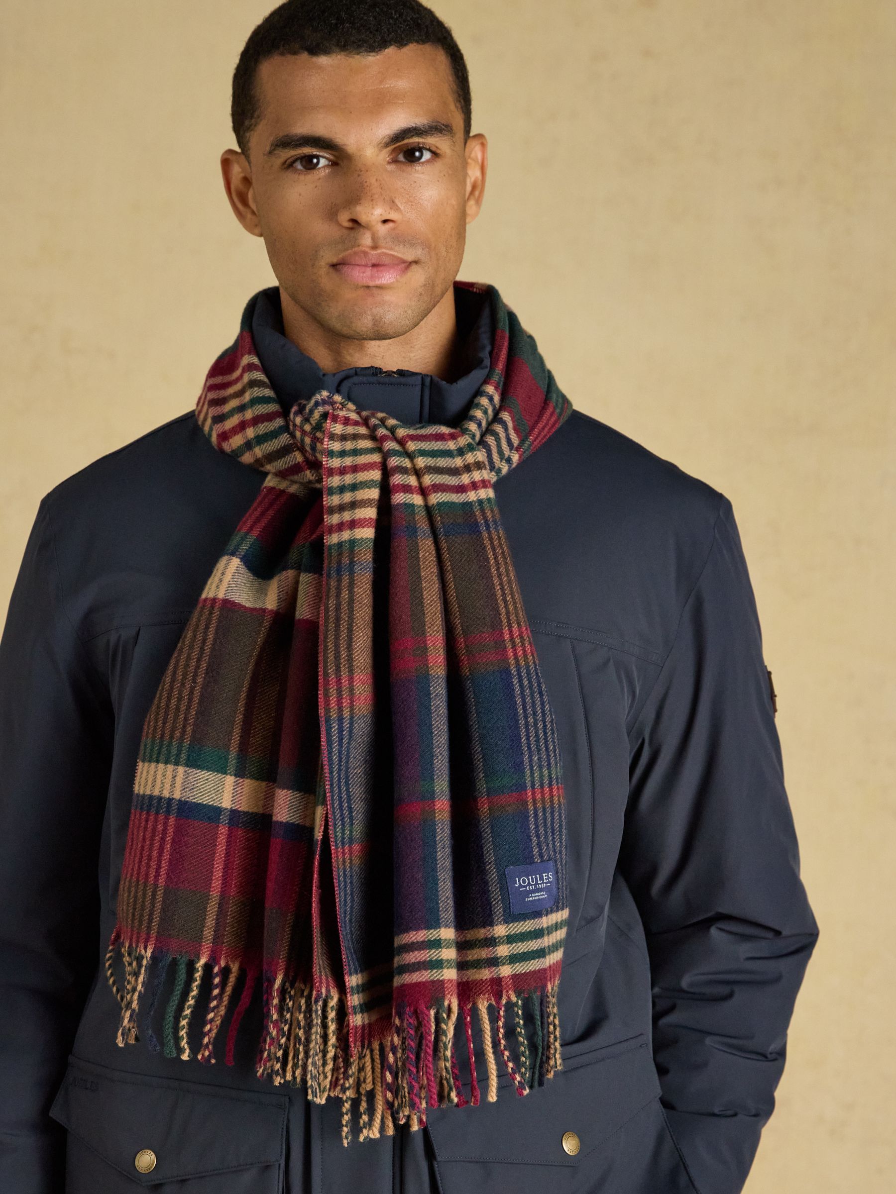 Langtree Burgundy Hotch Potch Scarf - Image 4 of 8