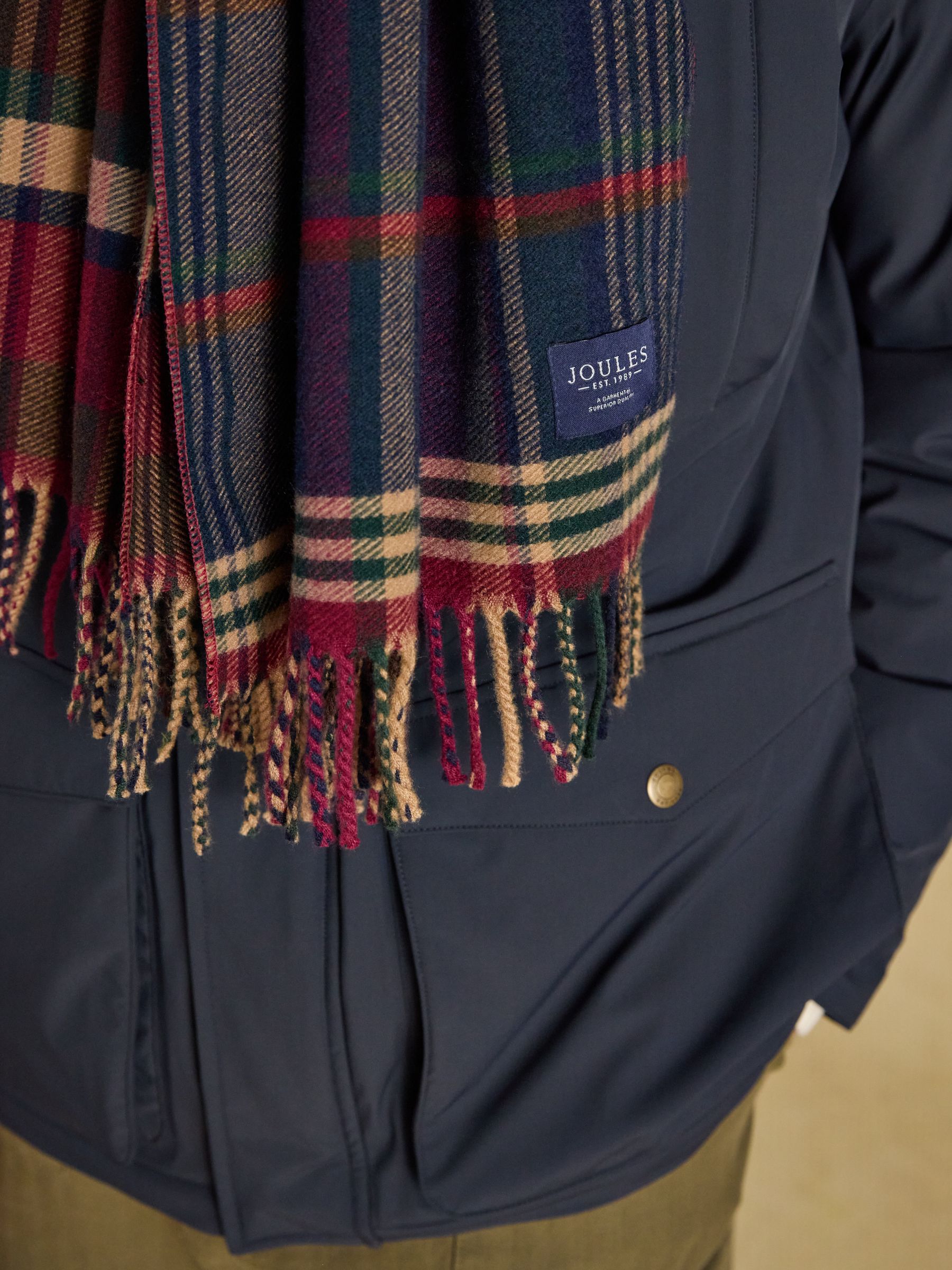 Langtree Burgundy Hotch Potch Scarf - Image 5 of 8