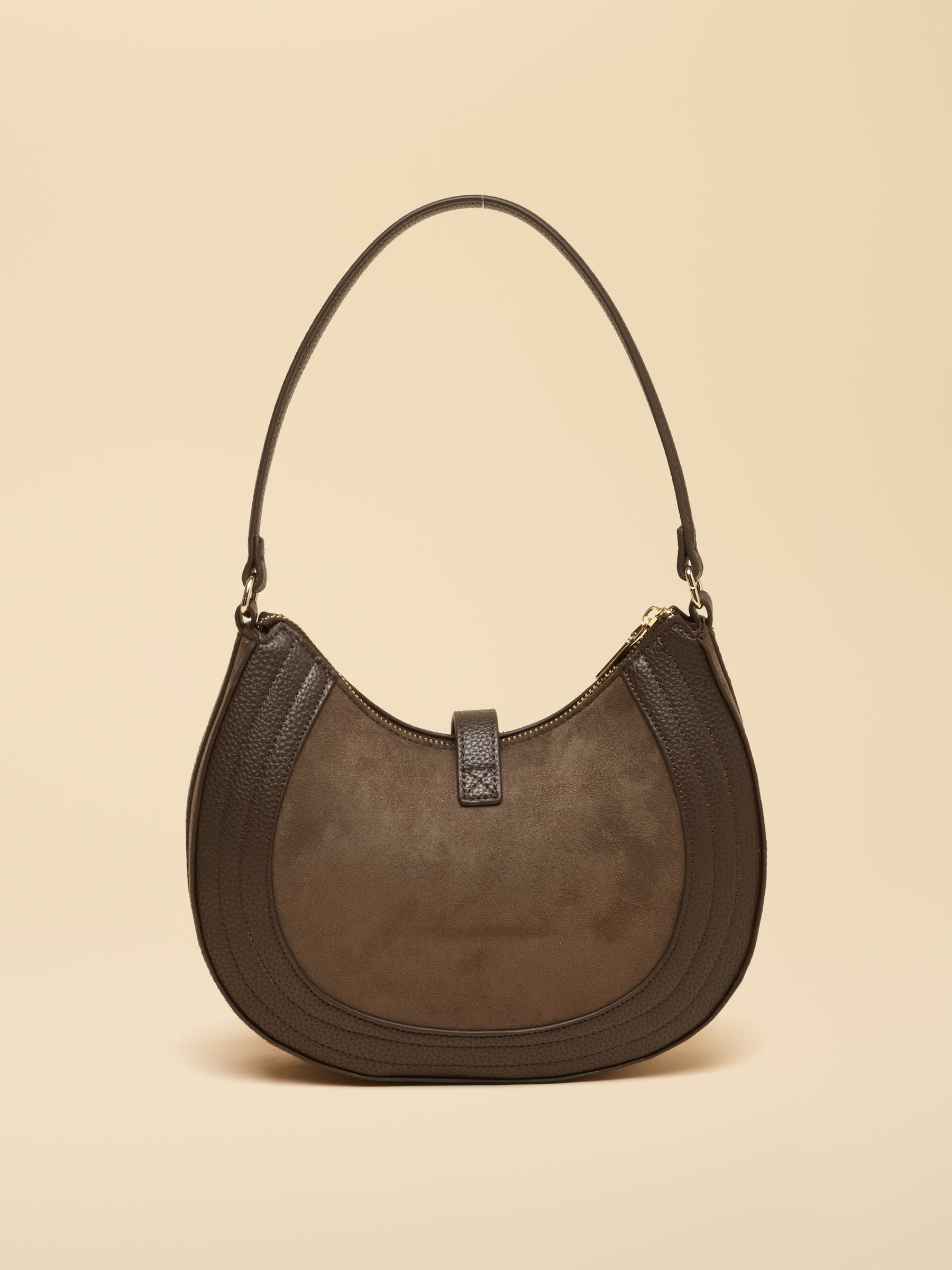 Chocolate Brown Crossbody Saddle Bag - Image 6 of 7
