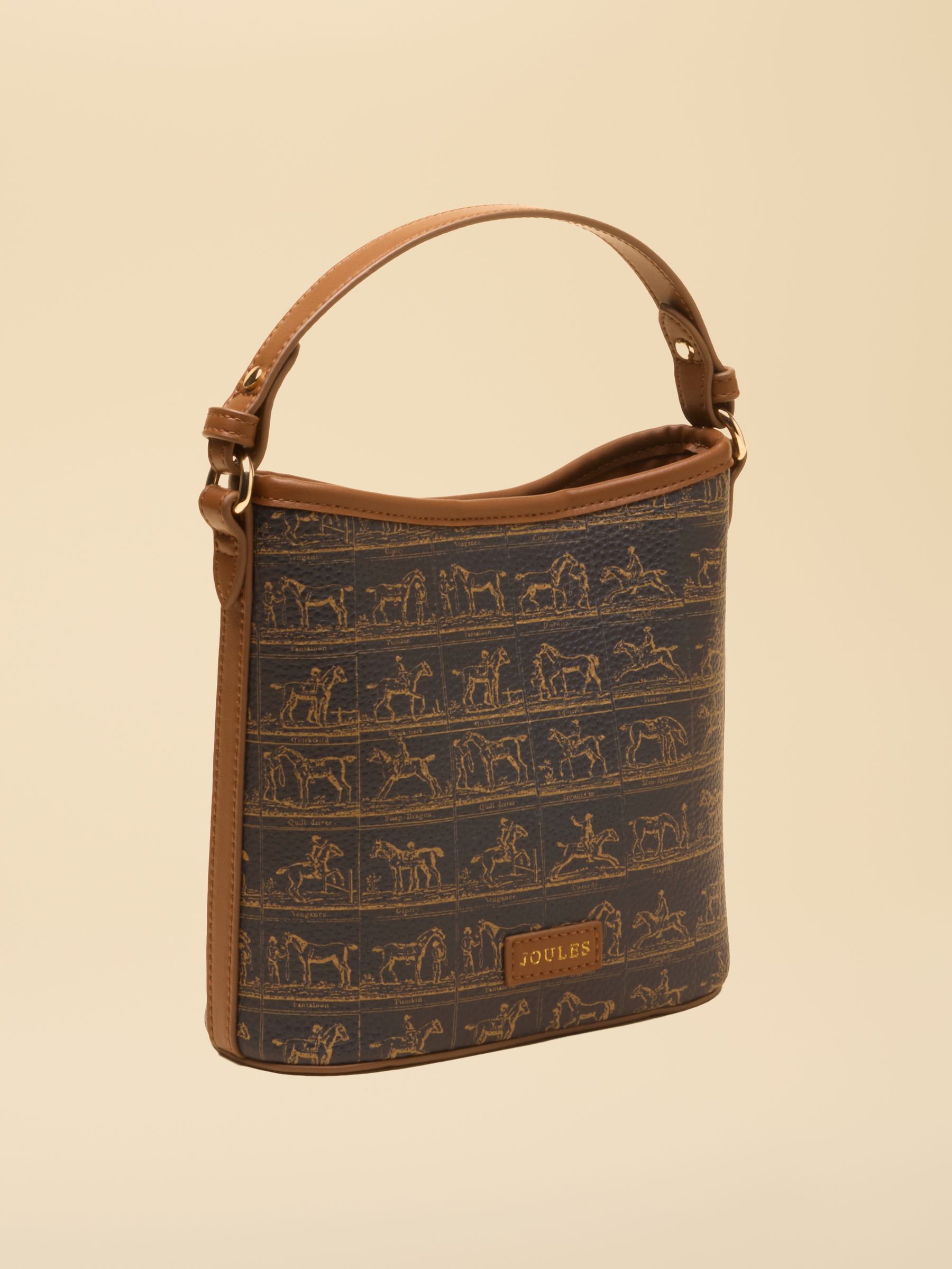 Navy & Brown Horse Print Bucket Bag - Image 5 of 7