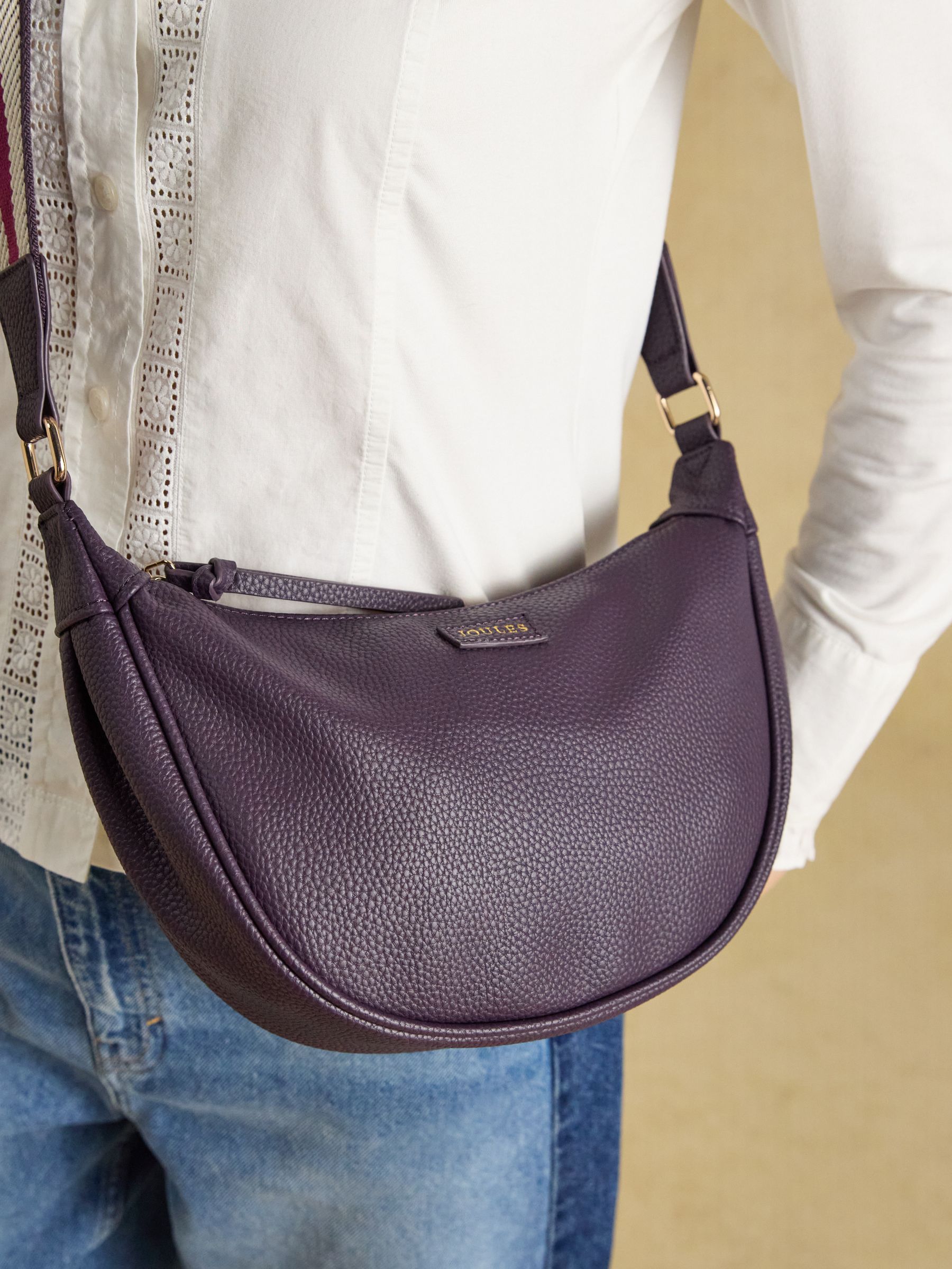 Jade Purple Half Moon Adjustable Cross-Body Bag - Image 3 of 8
