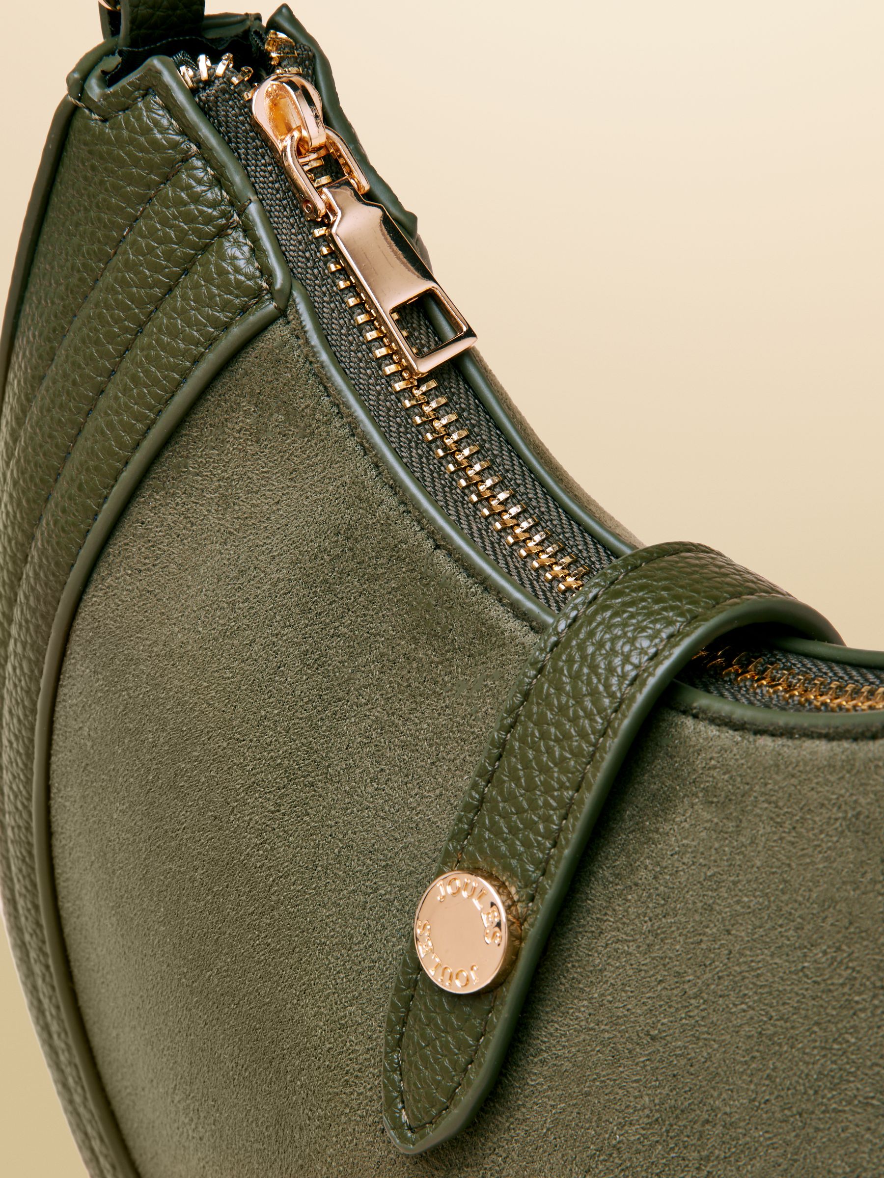 Khaki Green Crossbody Saddle Bag - Image 8 of 9