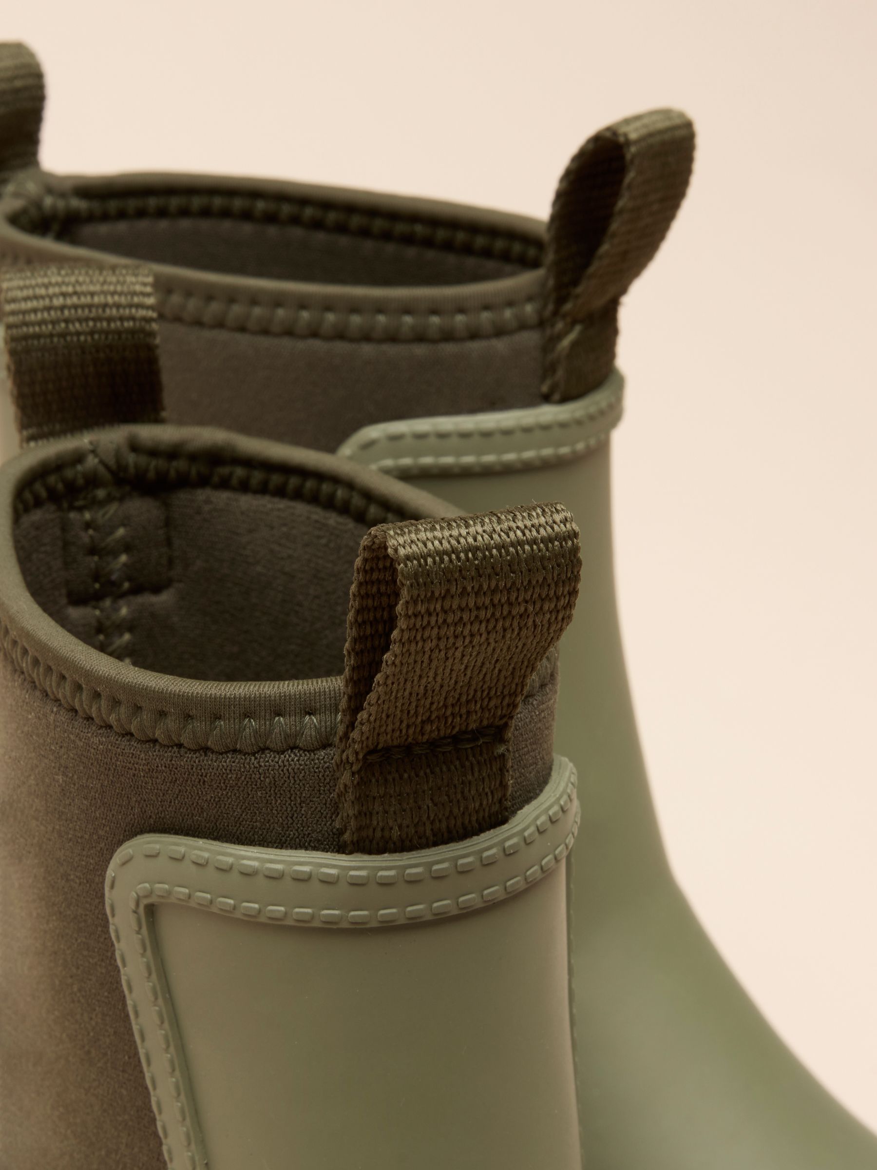 Oakfield Khaki Green Neoprene Lined Ankle Wellies - Image 6 of 6