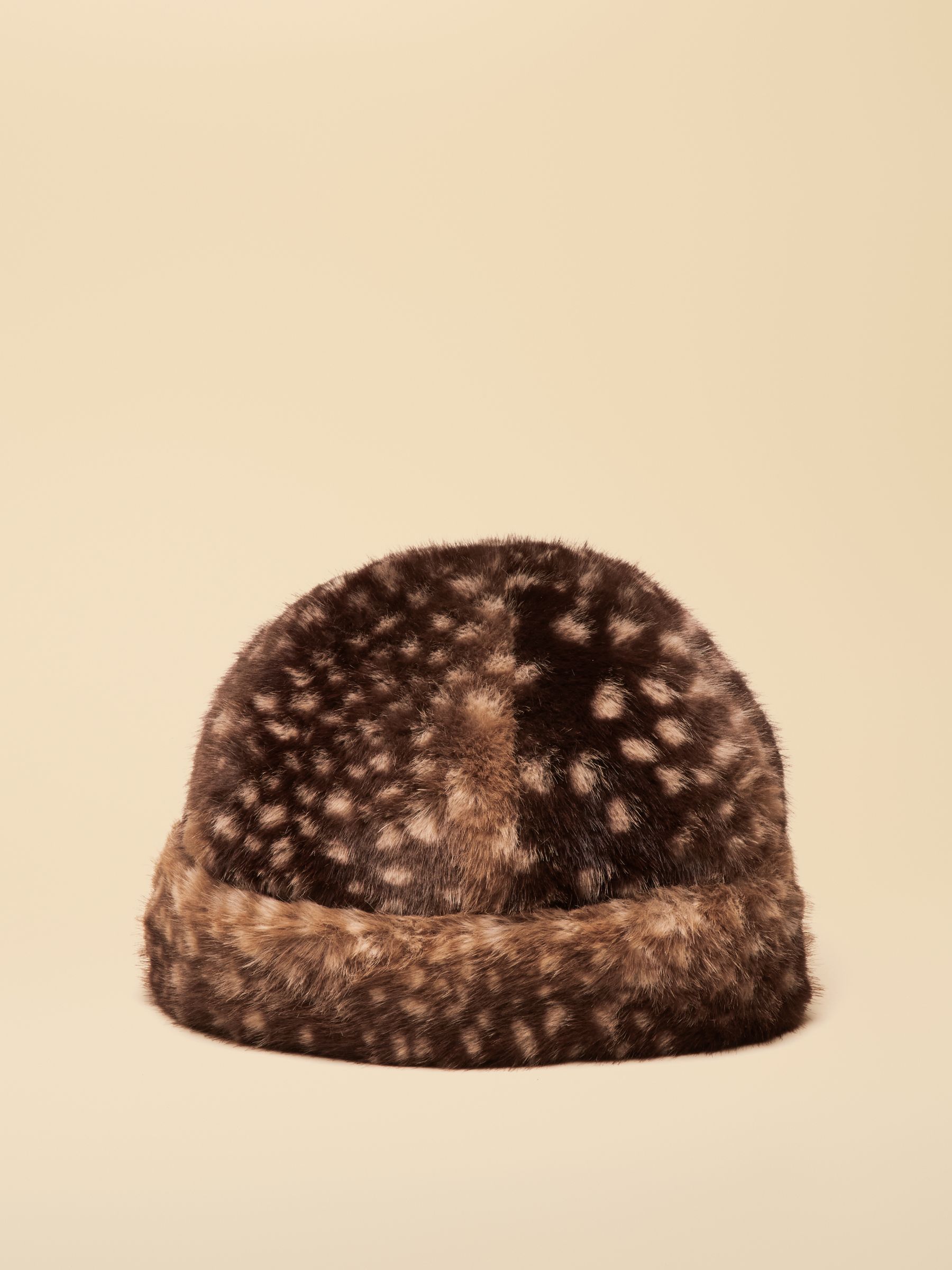 Neutral Deer Spot Faux Fur Hat - Image 5 of 8