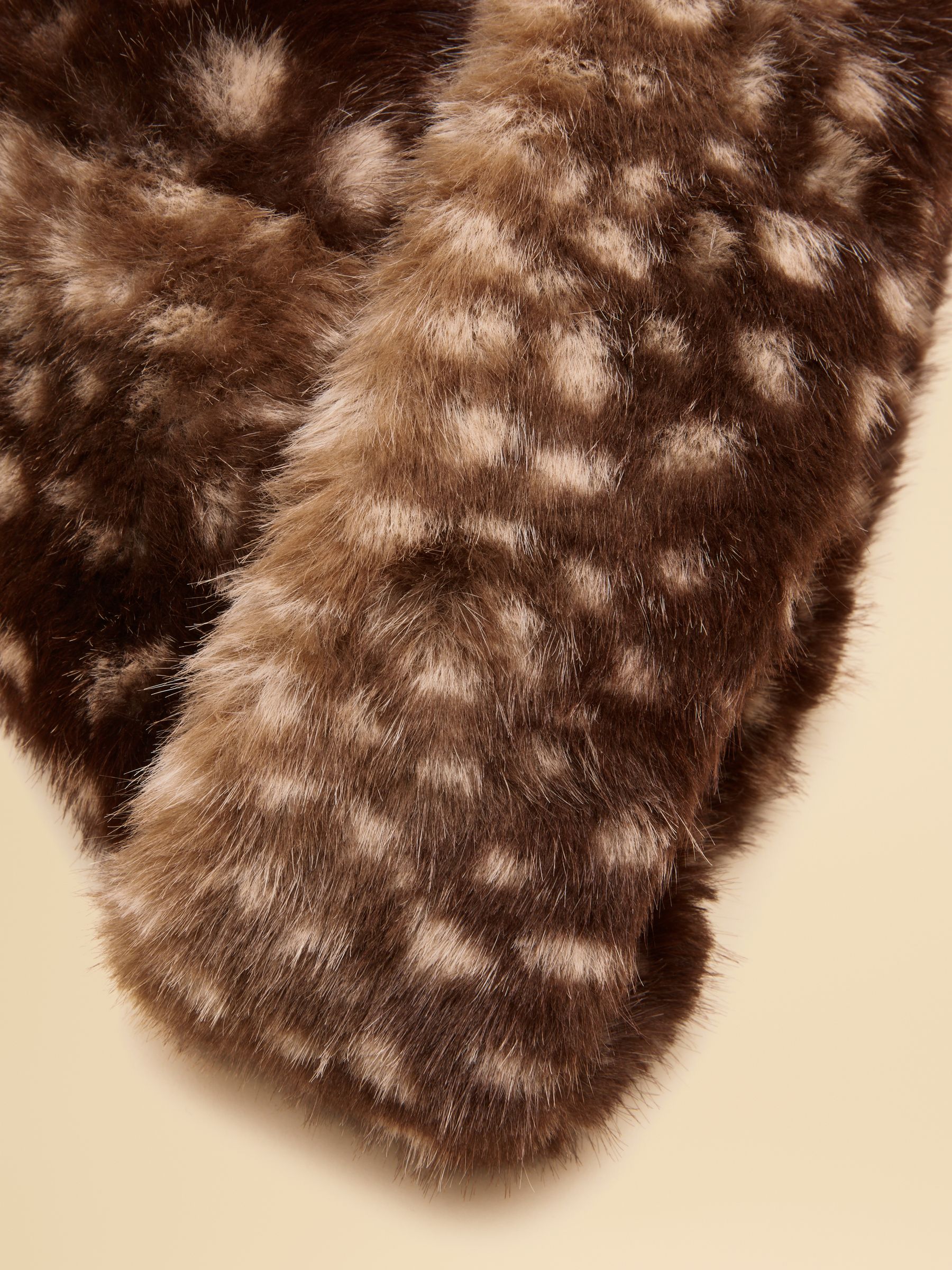 Neutral Deer Spot Faux Fur Hat - Image 8 of 8