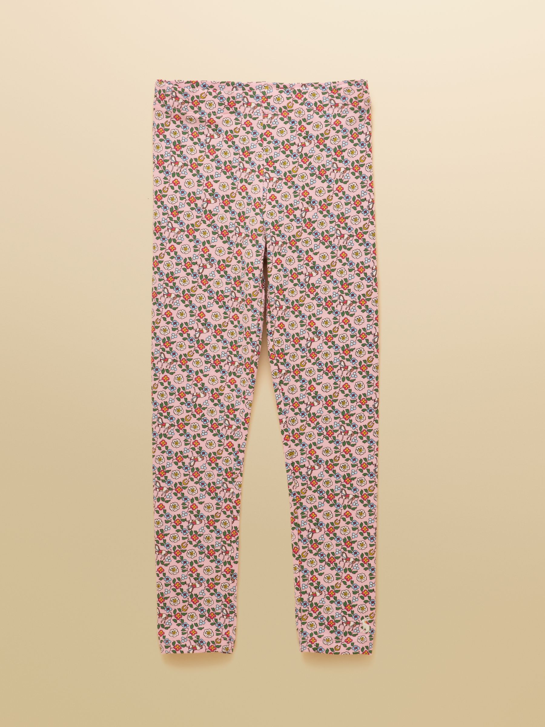 Pink Girls' Horse Ditsy Printed Jersey Leggings - Image 1 of 4