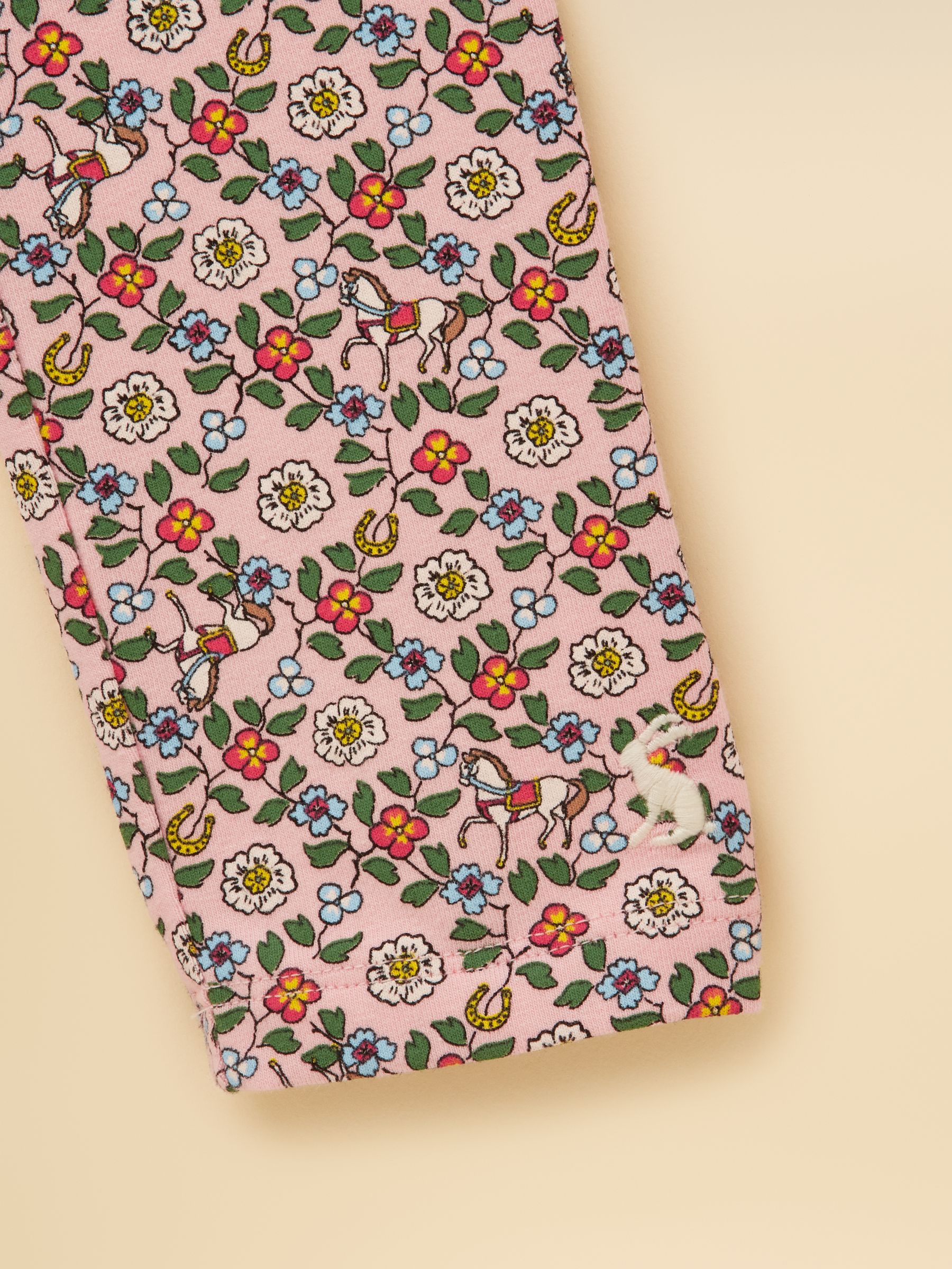 Pink Girls' Horse Ditsy Printed Jersey Leggings - Image 3 of 4