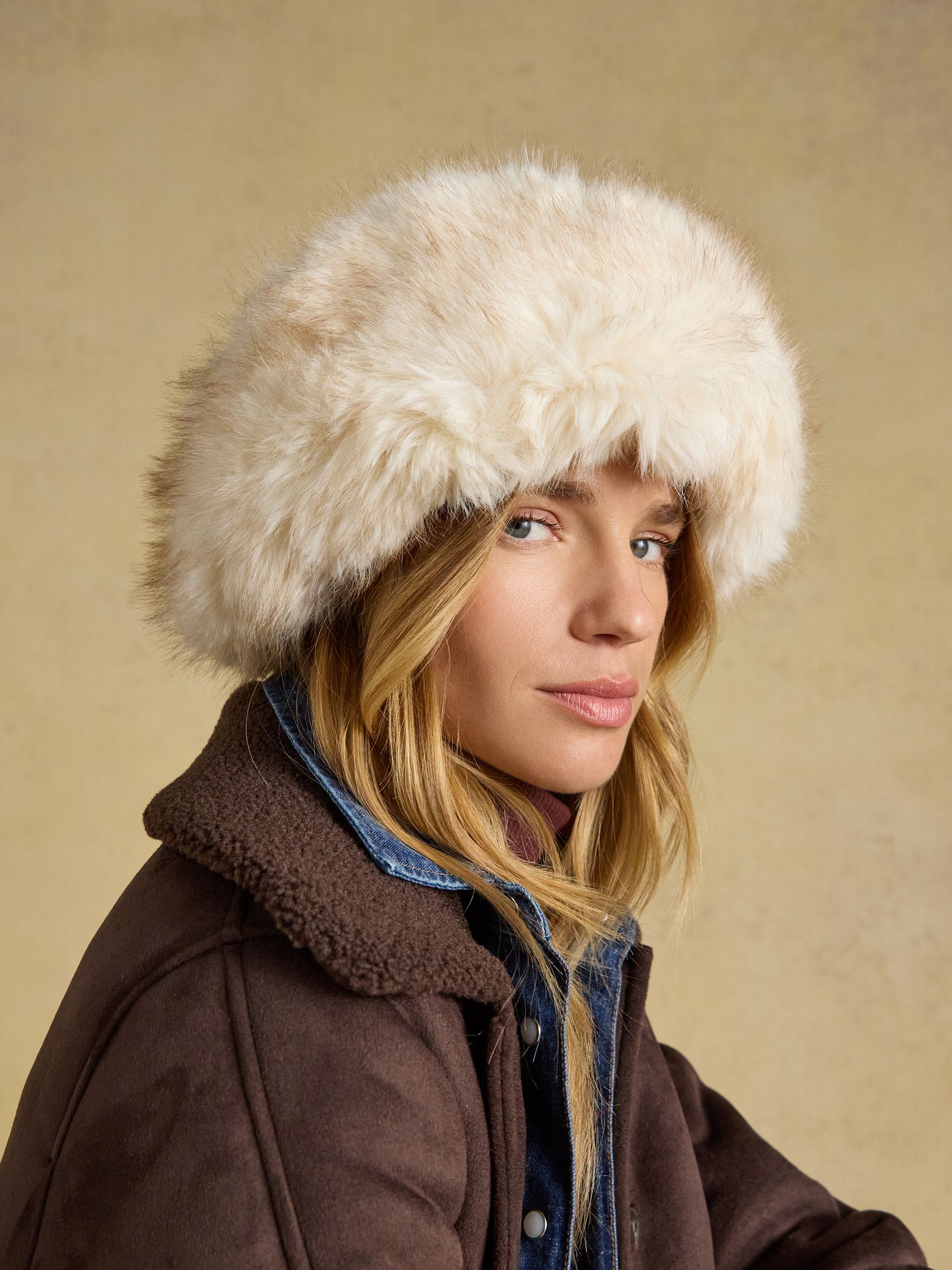 Neutral Faux Fur Hat - Image 2 of 8