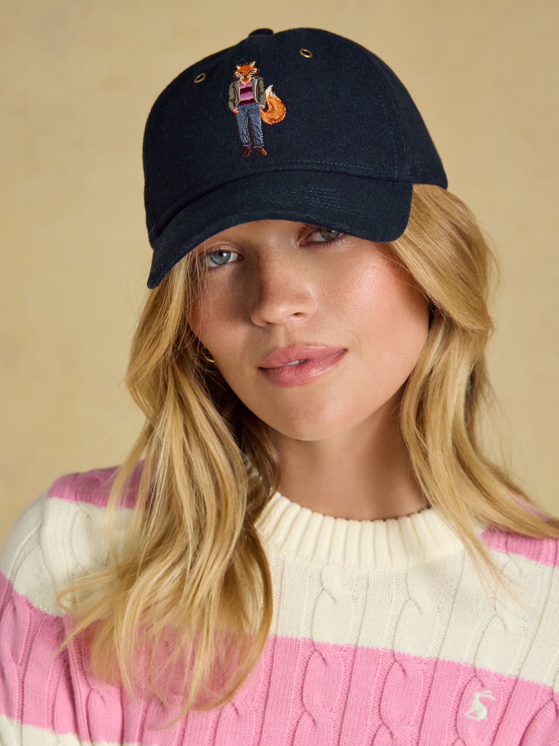 Campbell Navy Fox Wool Baseball Cap - Image 1 of 6