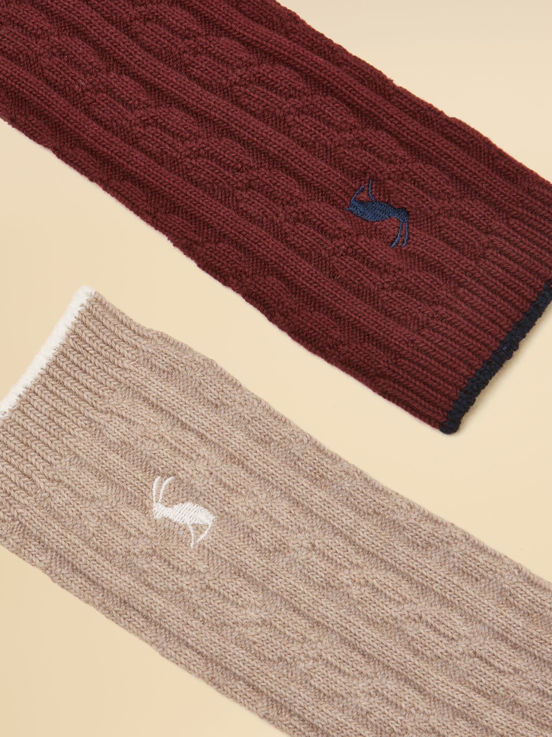 Women's Cable Knit Oat & Berry Socks 2 Pack  (size 4 - 8) - Image 2 of 3