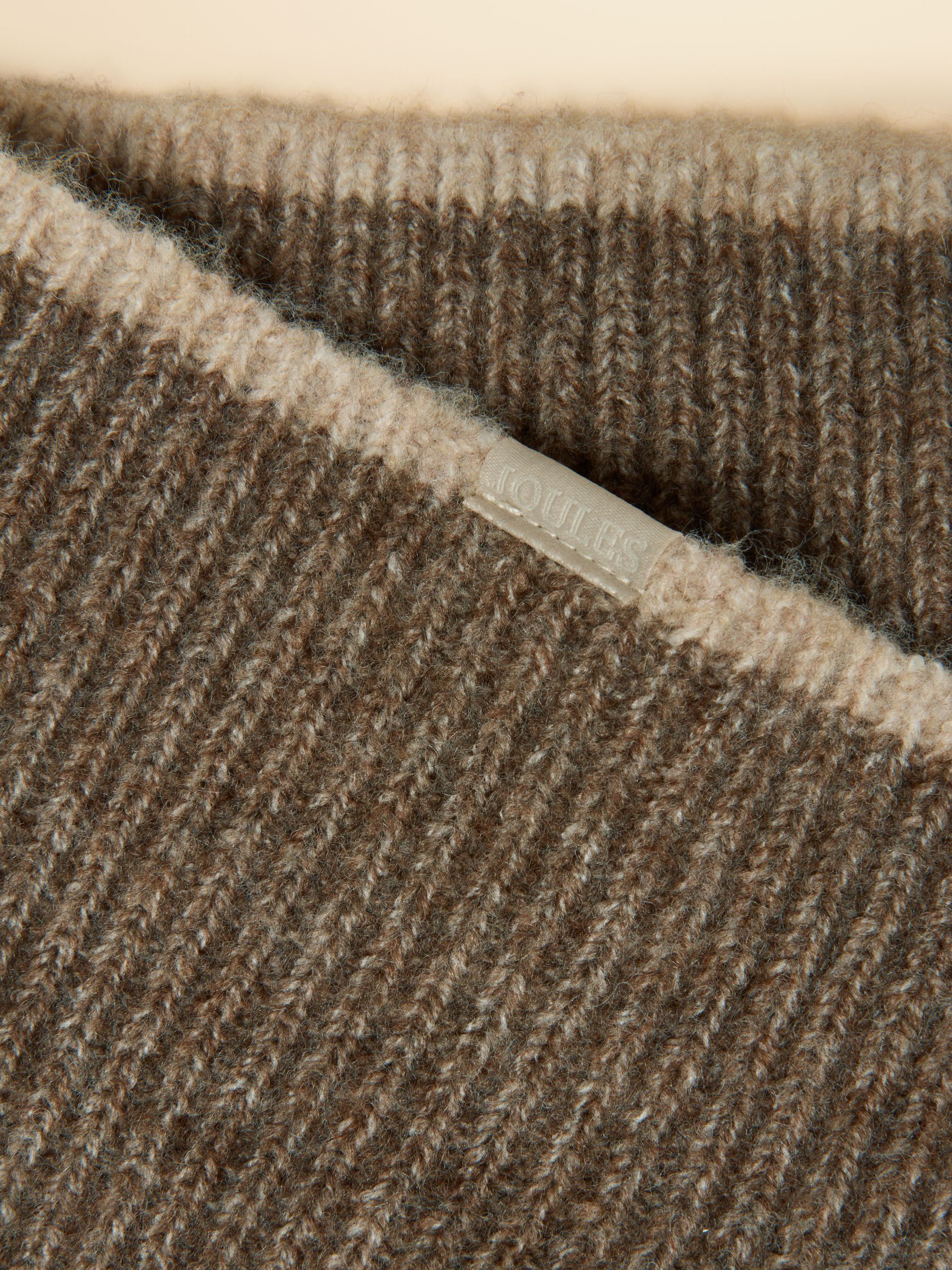Knitted Mocha Brown Drawstring Hood - Image 6 of 6 Knitted Mocha Brown Drawstring Hood - Image 6 of 6