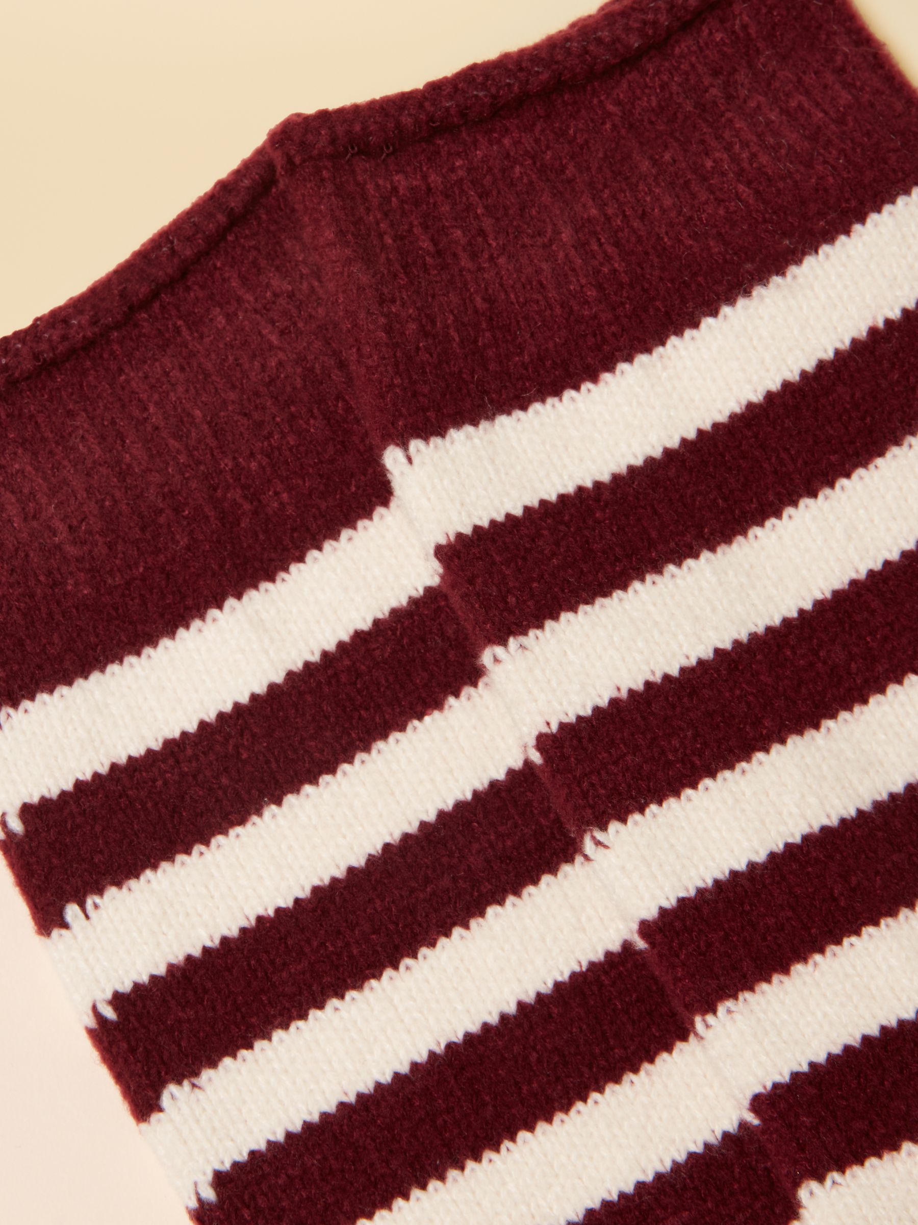 Women's Cosy Berry Pink Stripe Socks (Size 4-8) - Image 3 of 3