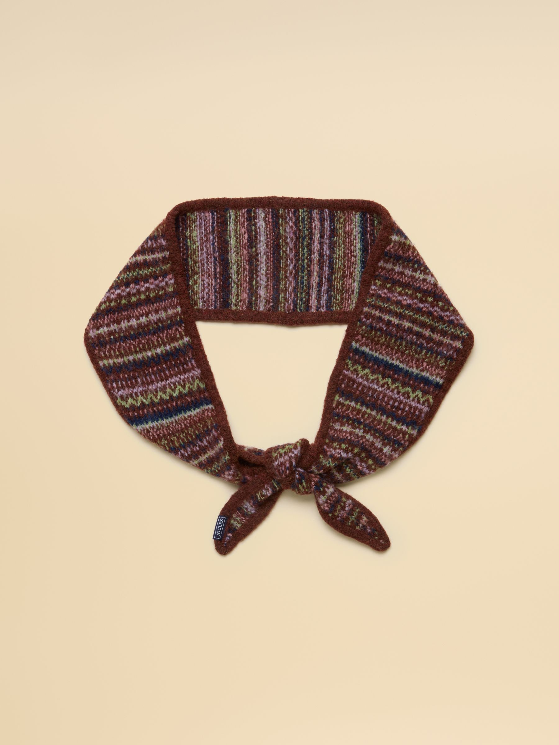 Knitted Brown Fairisle Neckerchief - Image 1 of 7