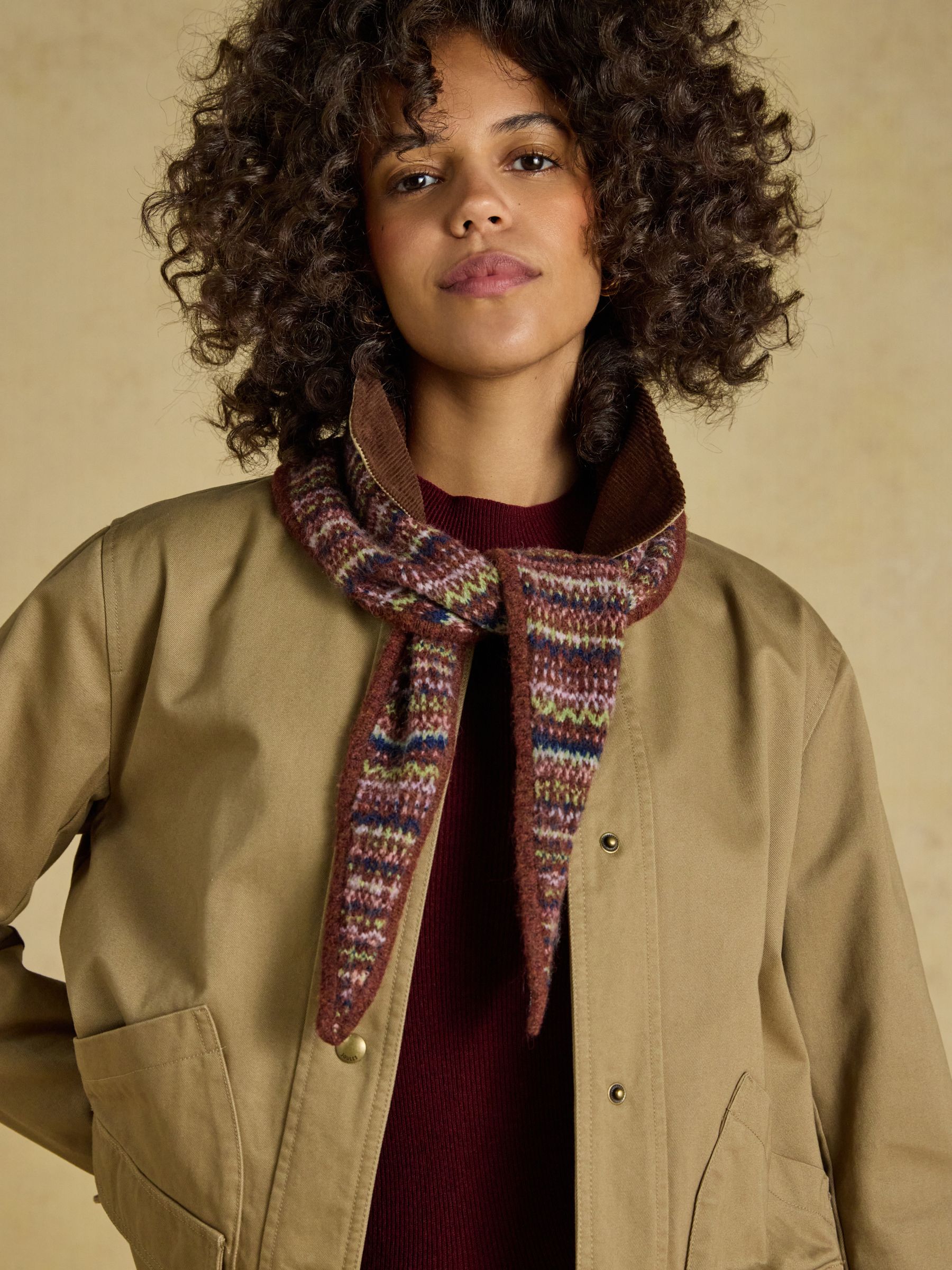 Knitted Brown Fairisle Neckerchief - Image 2 of 7