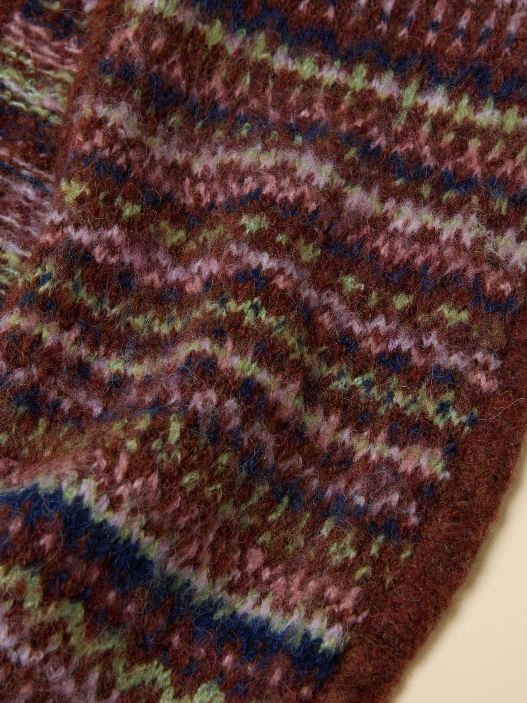 Knitted Brown Fairisle Neckerchief - Image 4 of 7