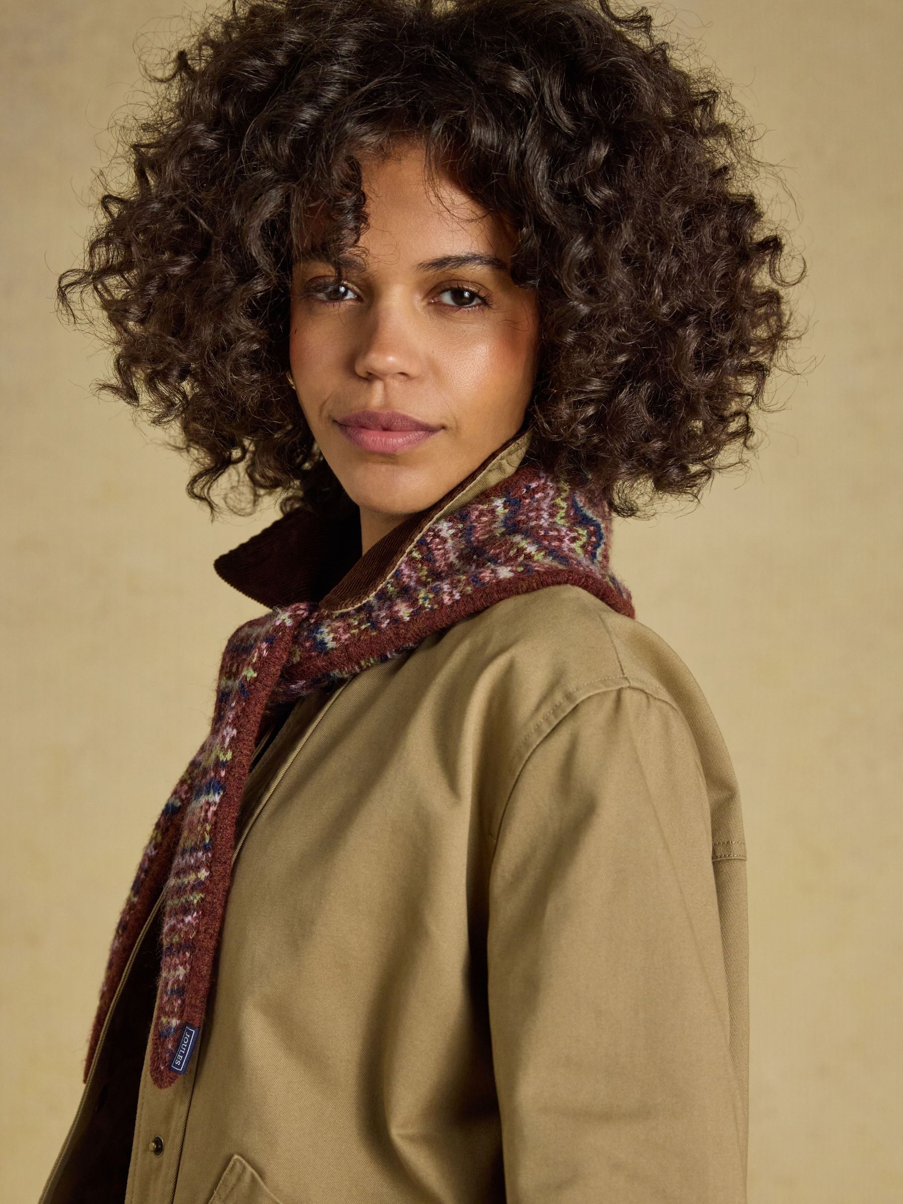 Knitted Brown Fairisle Neckerchief - Image 6 of 7