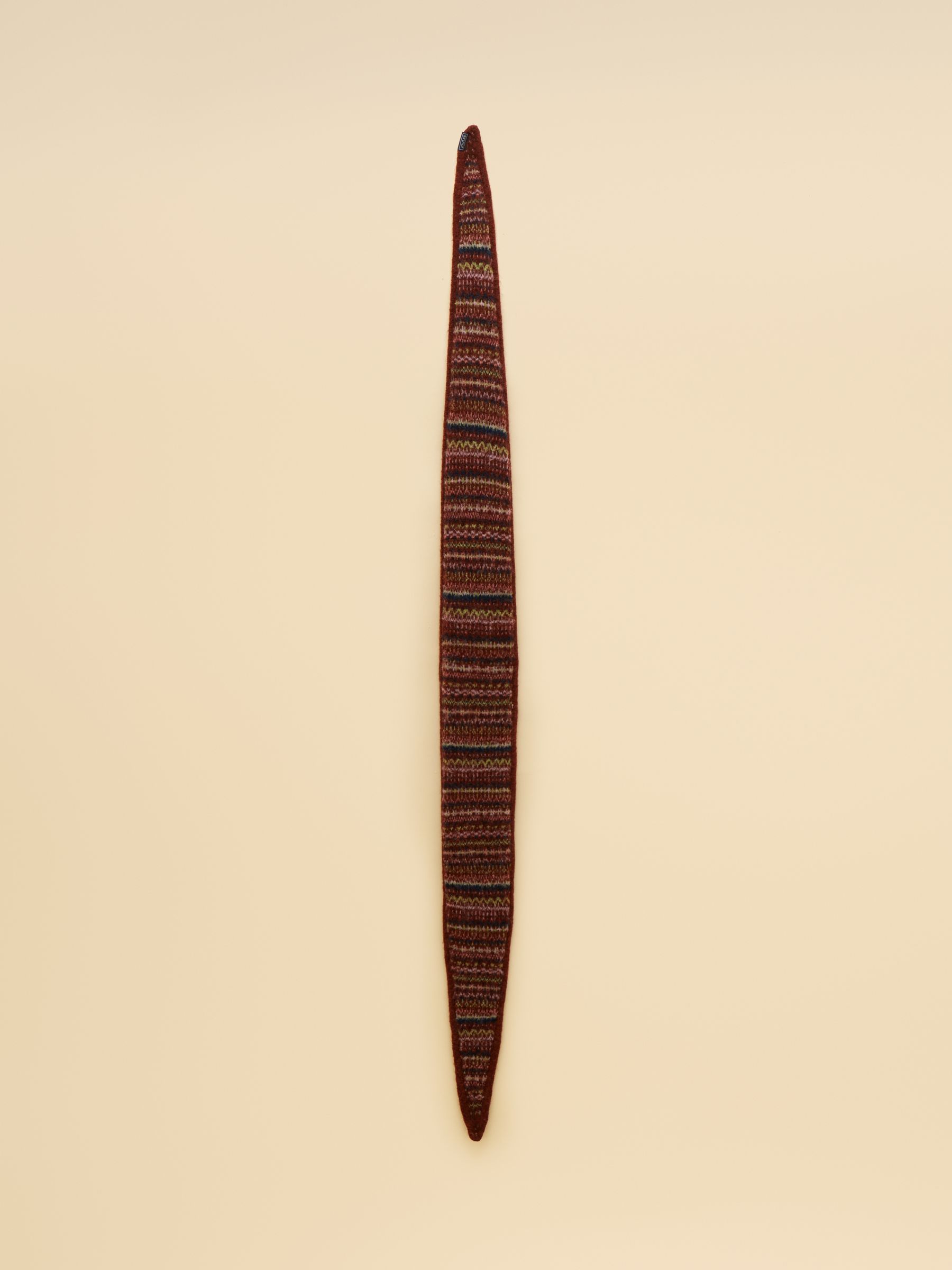 Knitted Brown Fairisle Neckerchief - Image 7 of 7 Knitted Brown Fairisle Neckerchief - Image 7 of 7