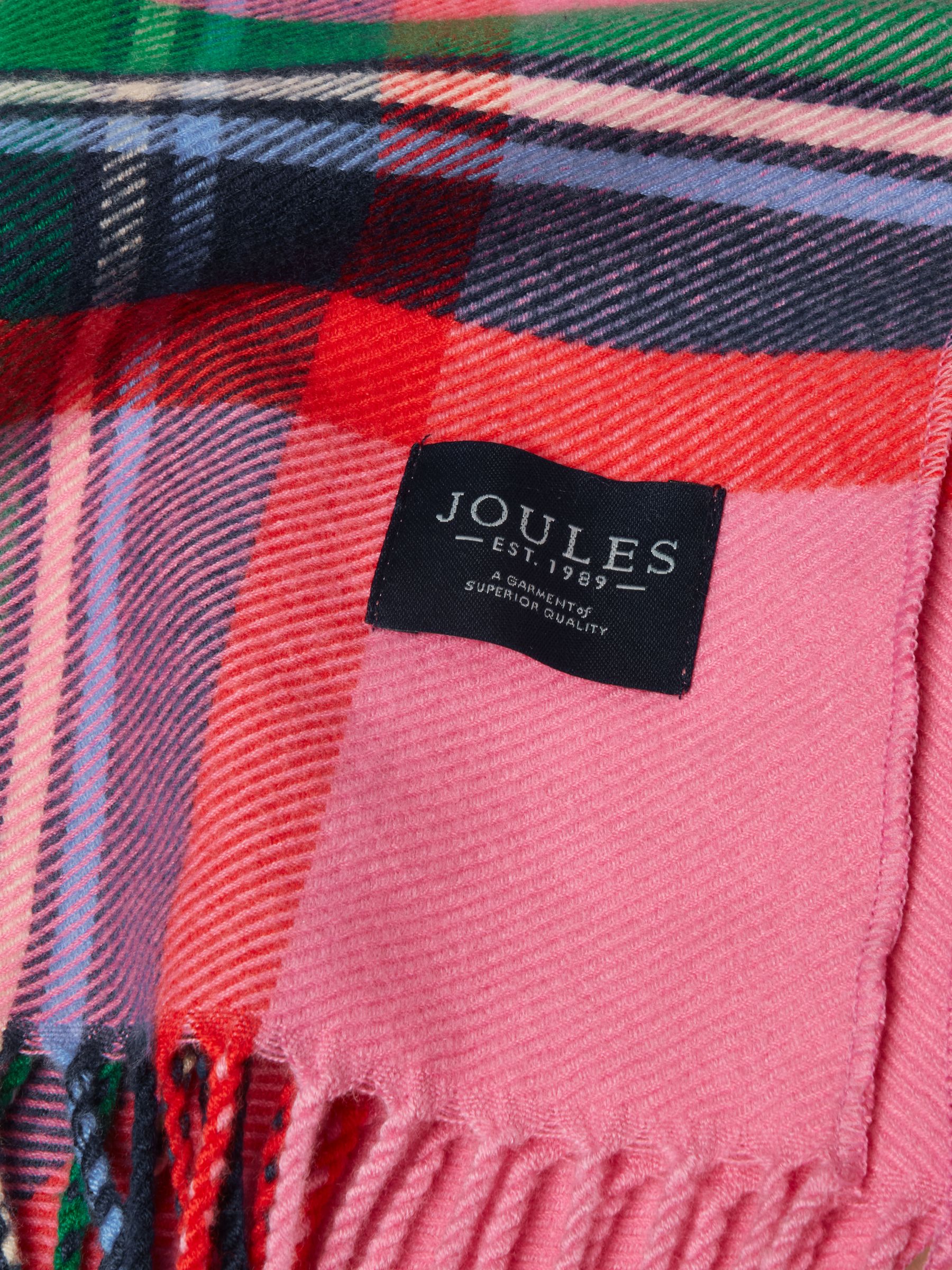 Langtree Pink & Green Check Scarf - Image 6 of 6