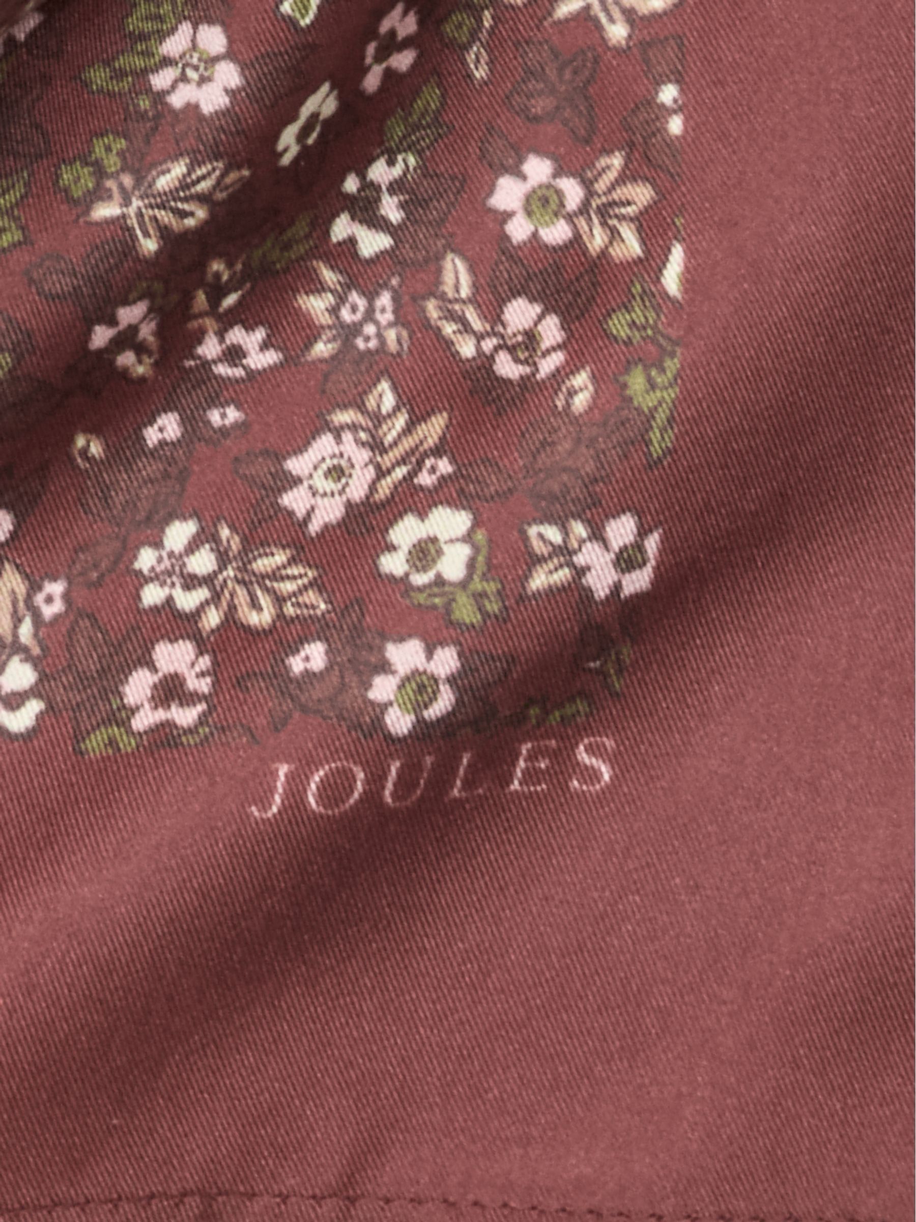 Elsie Red Ditsy 100% Silk Square Scarf - Image 6 of 6