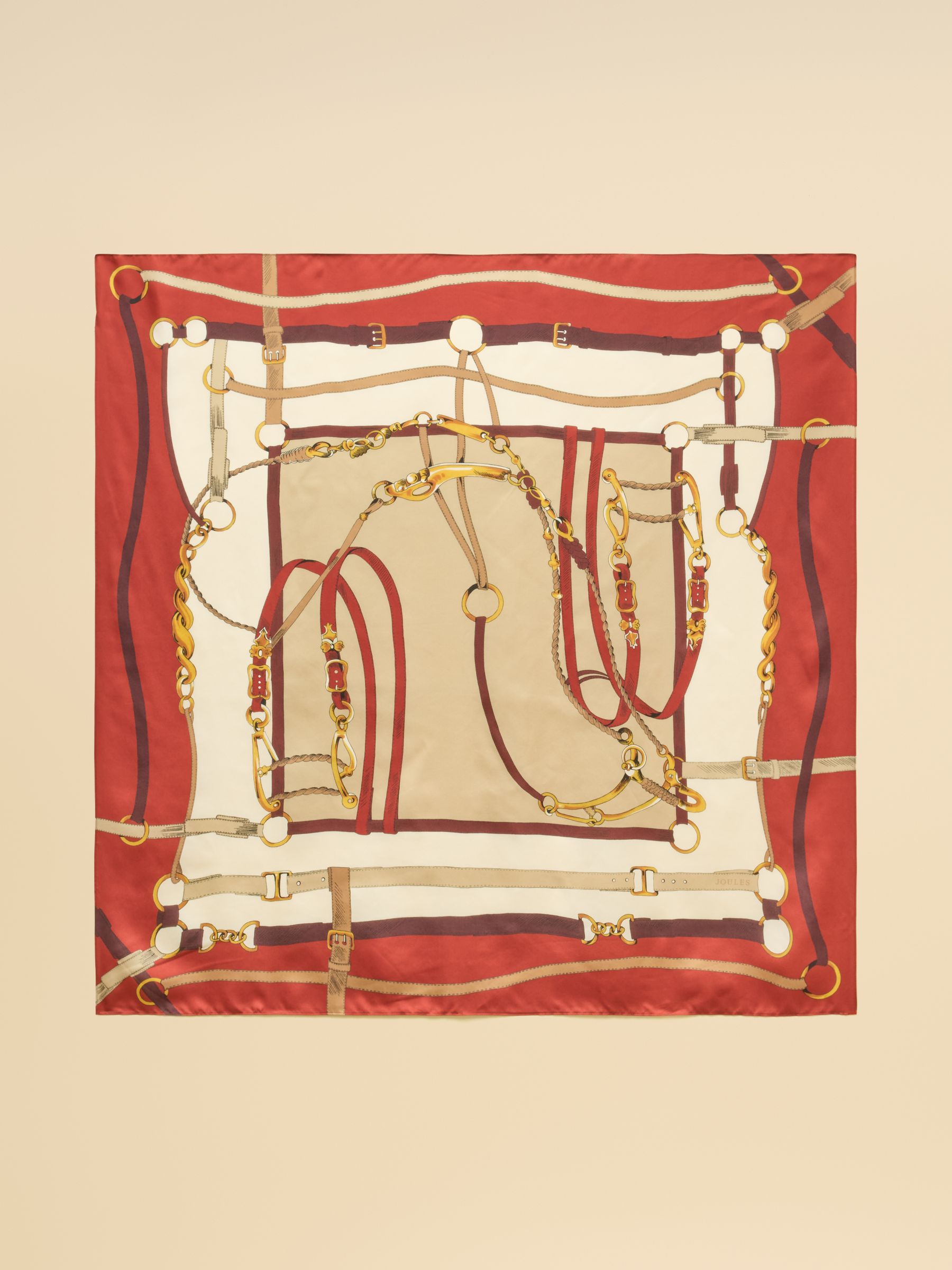 Bloomfield Burnt Orange Bridle Silk Square Scarf - Image 6 of 7