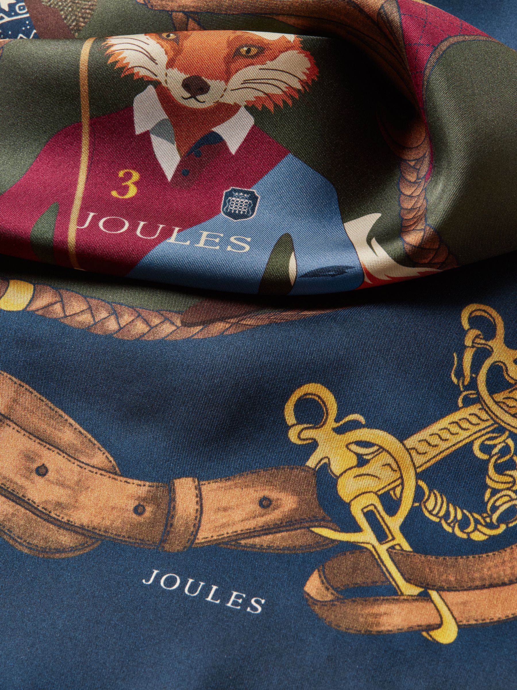Bloomfield Navy Jonty Silk Square Scarf - Image 7 of 7