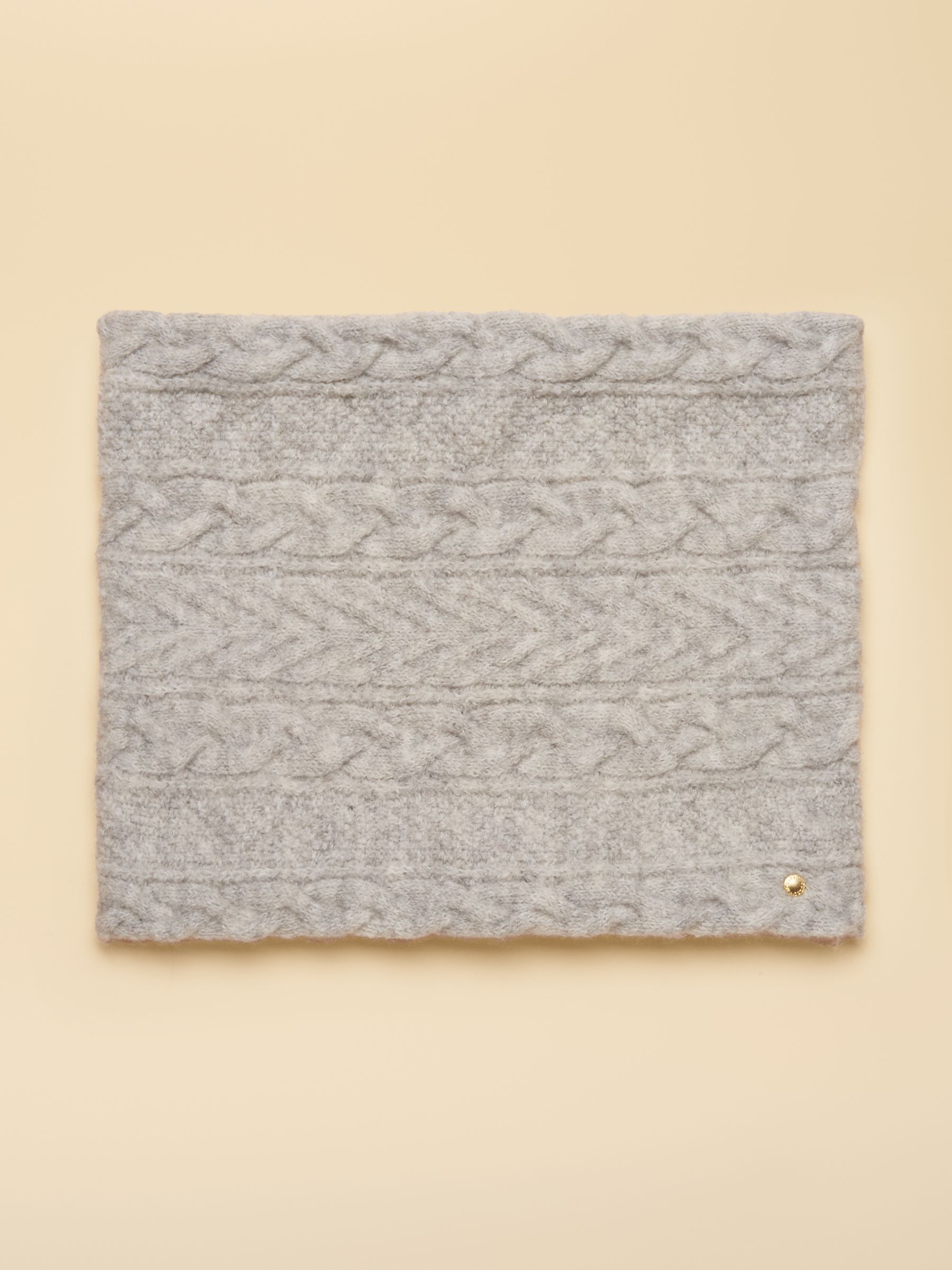 Cable Grey Cosy Lined Snood - Image 1 of 5