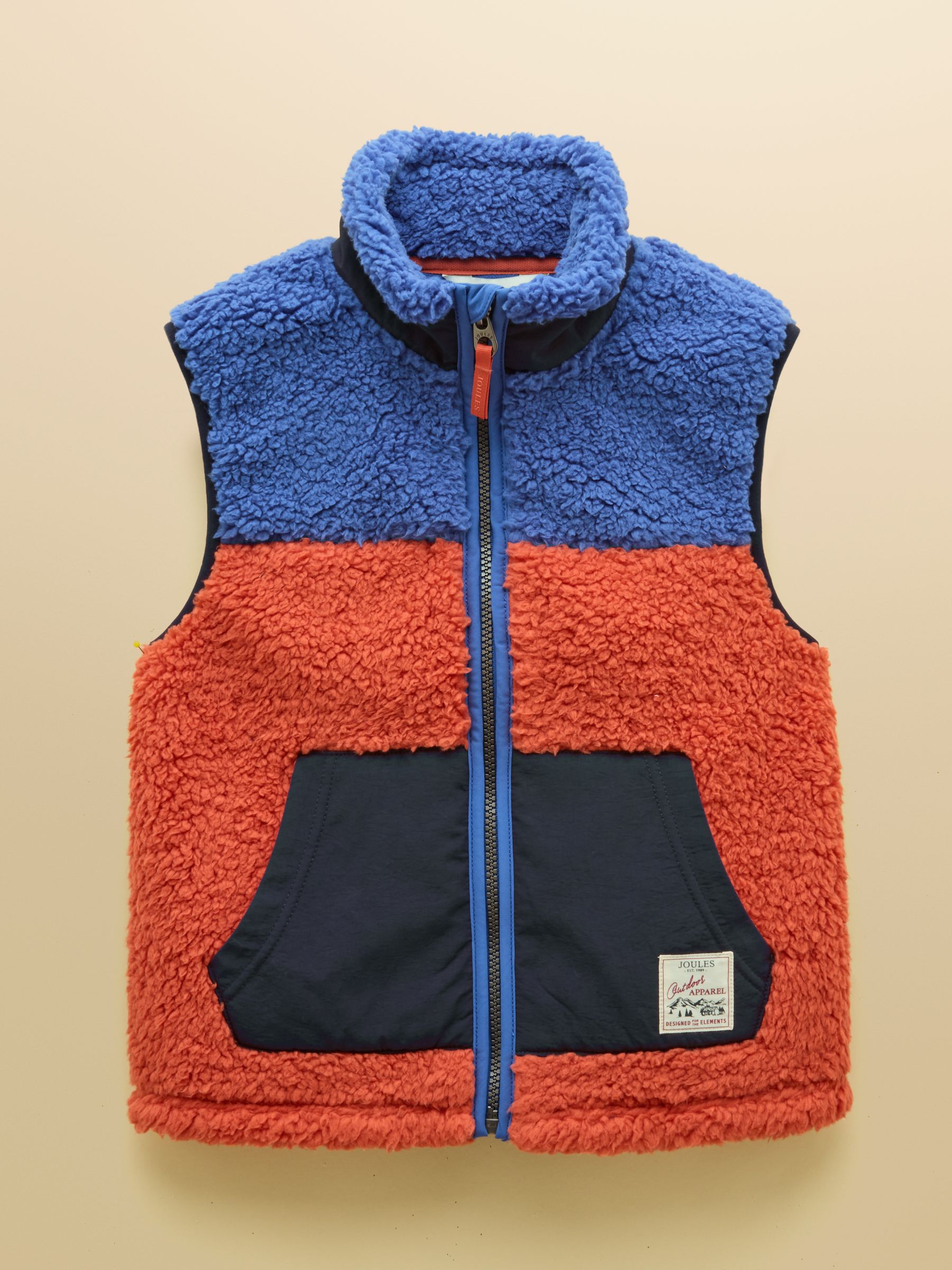 Boys' Billy Blue & Orange Fleece Gilet - Image 1 of 4