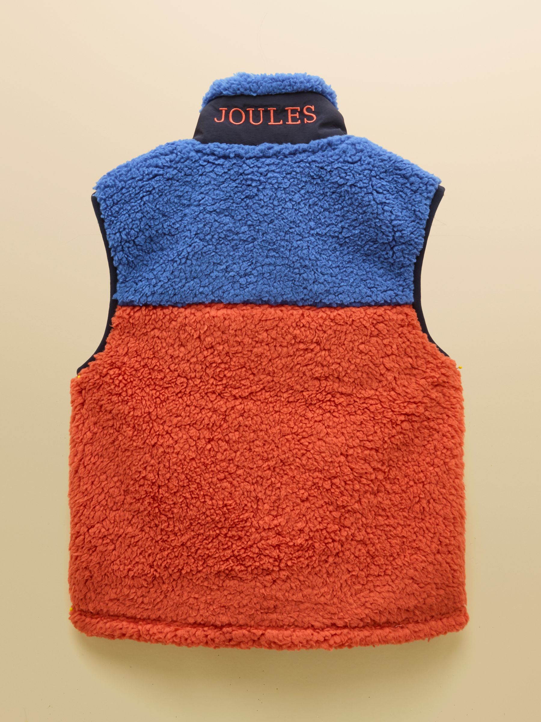 Boys' Billy Blue & Orange Fleece Gilet - Image 2 of 4 Boys' Billy Blue & Orange Fleece Gilet - Image 2 of 4