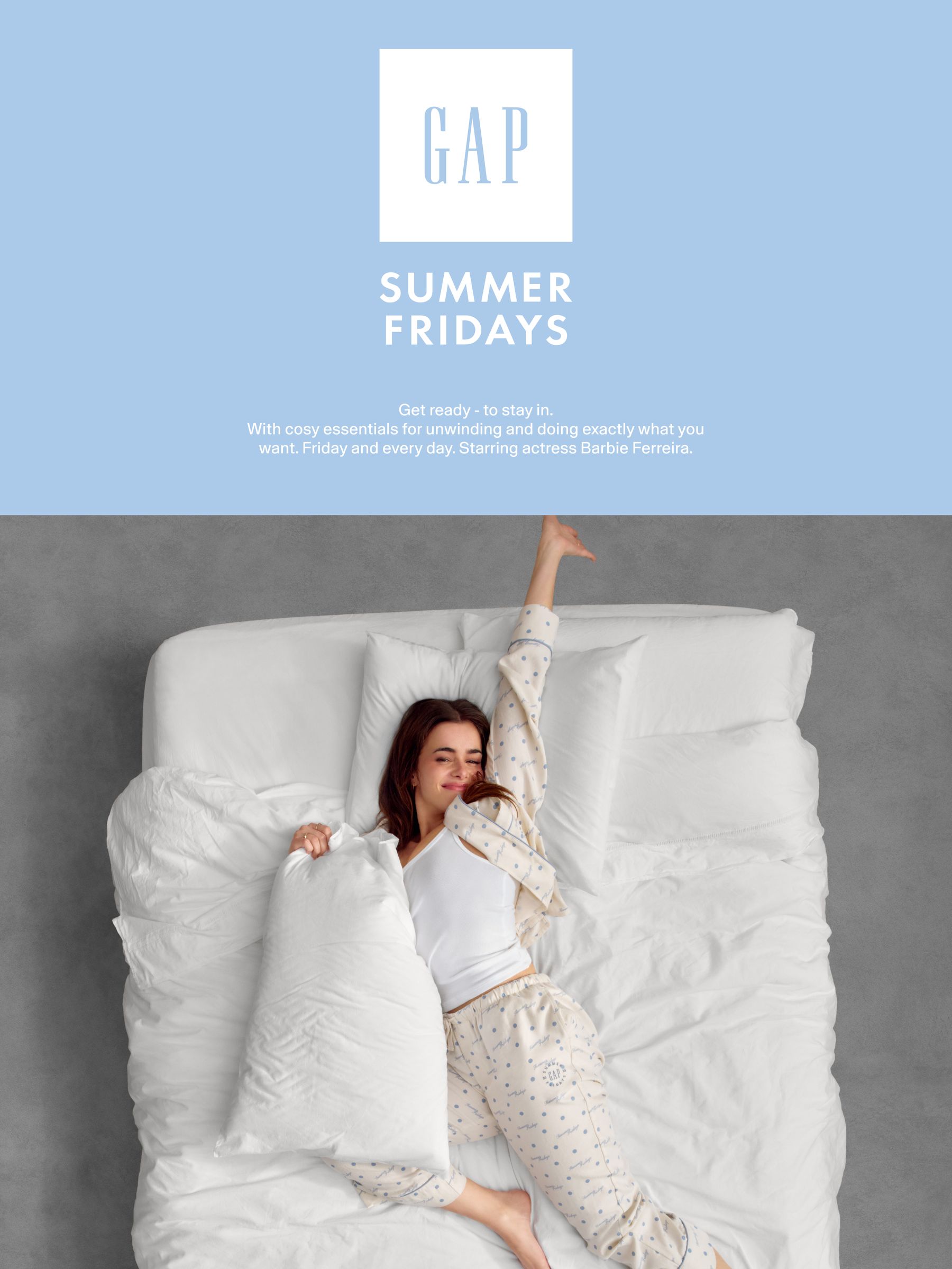 Gap X Summer Fridays Bright Pink/Red Relaxed Poplin Stripe Pyjama Bottoms - Image 4 of 7