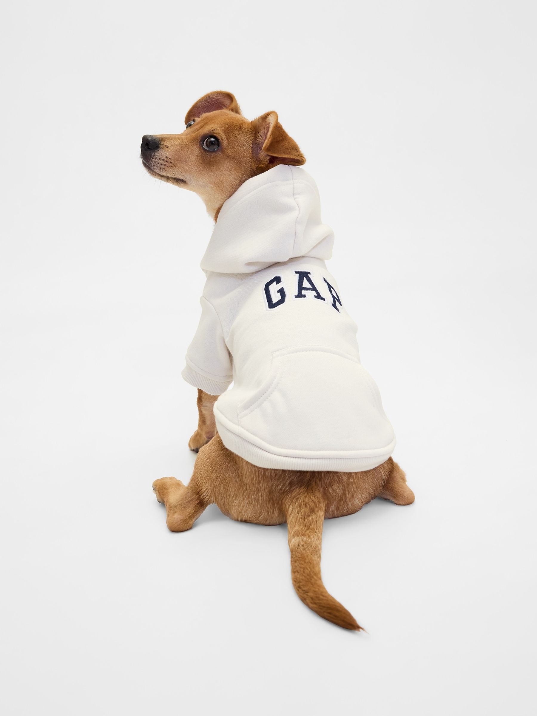 White Logo Pet Hoodie - Image 2 of 5