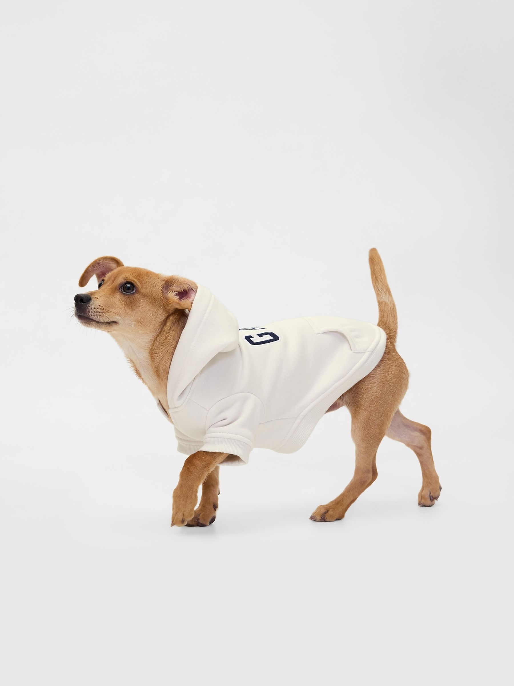 White Logo Pet Hoodie - Image 3 of 5