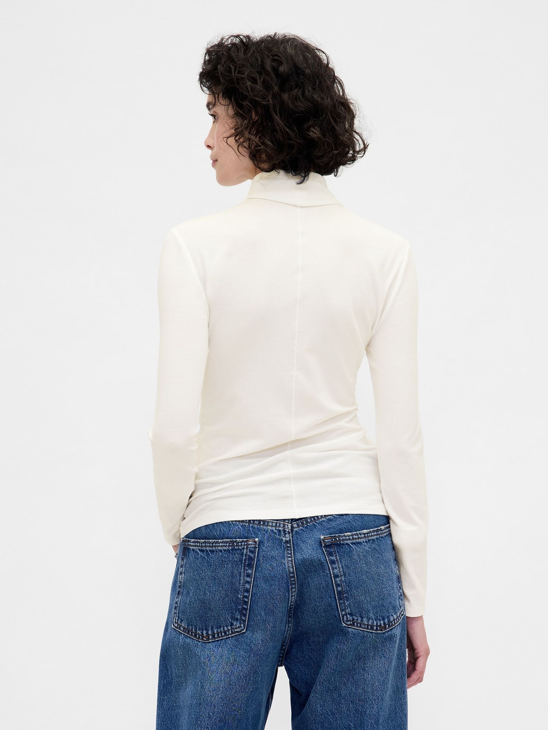 White Featherweight Turtle Neck T-Shirt - Image 2 of 3