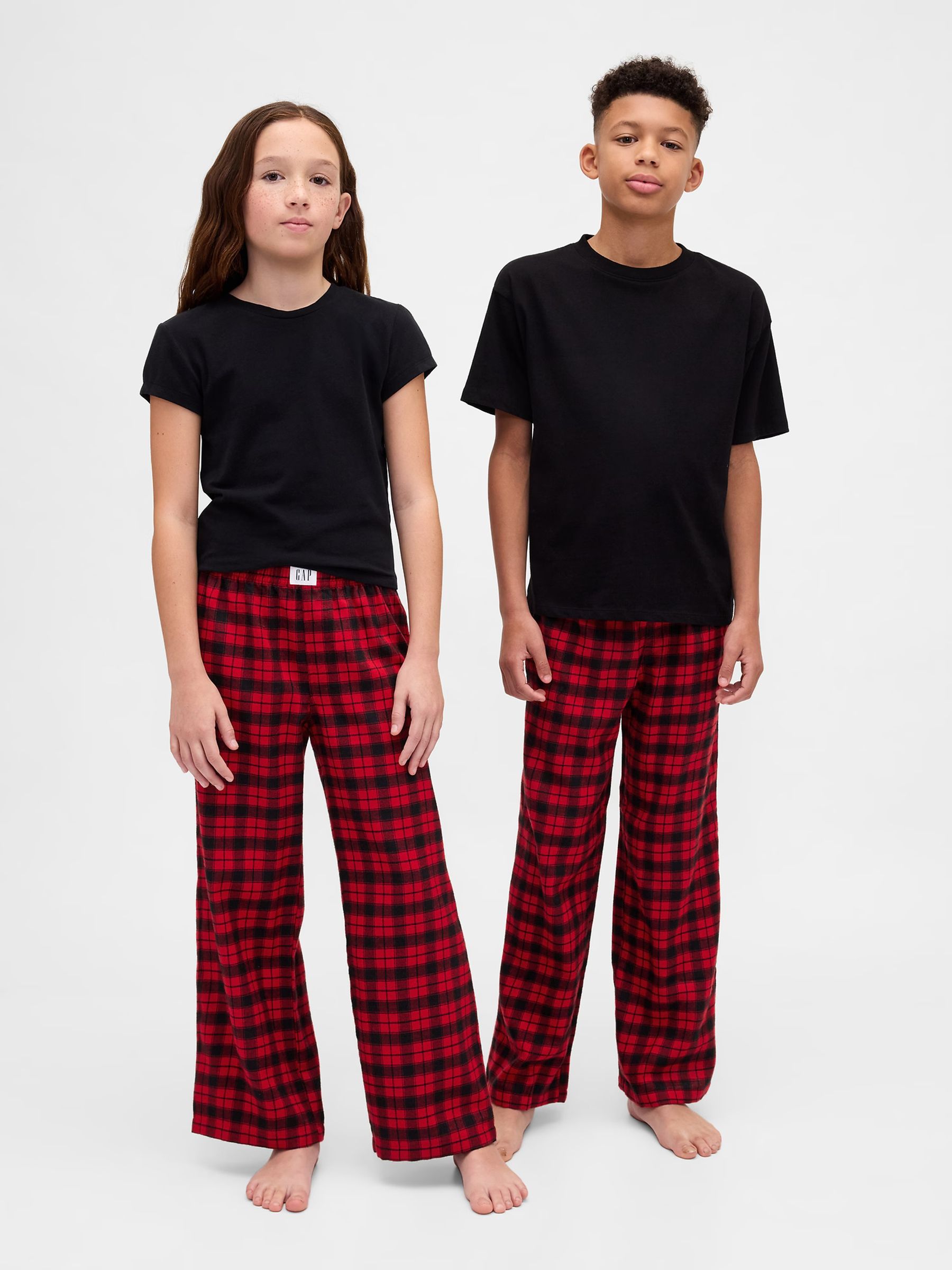 Red/Black Check Matching Family Flannel Pyjama Bottoms - Image 1 of 5