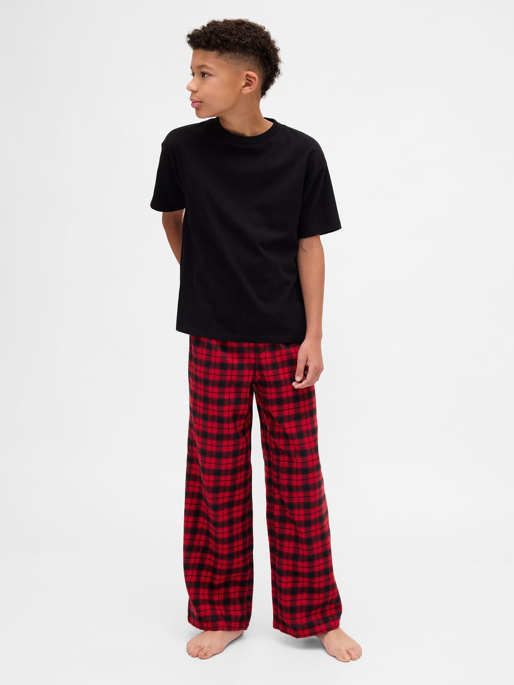 Red/Black Check Matching Family Flannel Pyjama Bottoms - Image 3 of 5