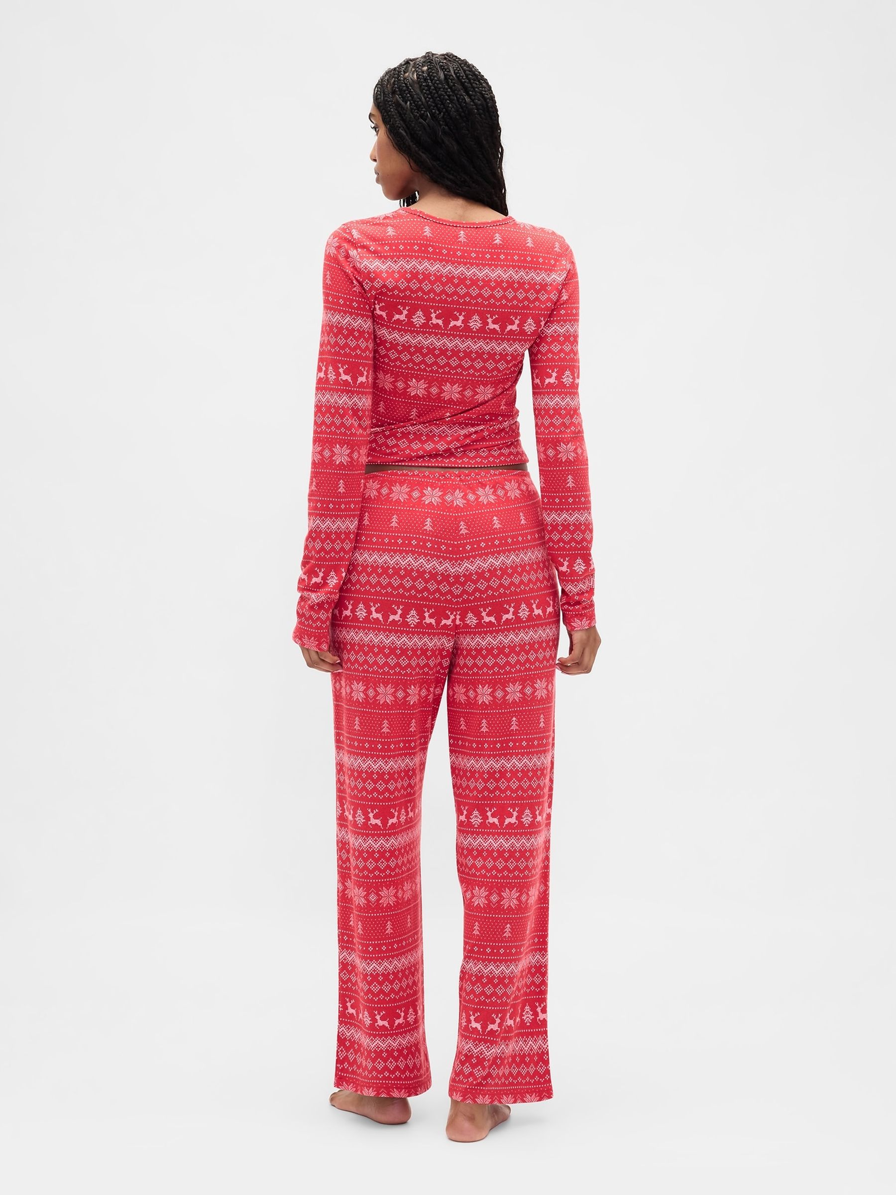 Red Fair Isle Christmas Pyjamas - Image 2 of 4 Red Fair Isle Christmas Pyjamas - Image 2 of 4